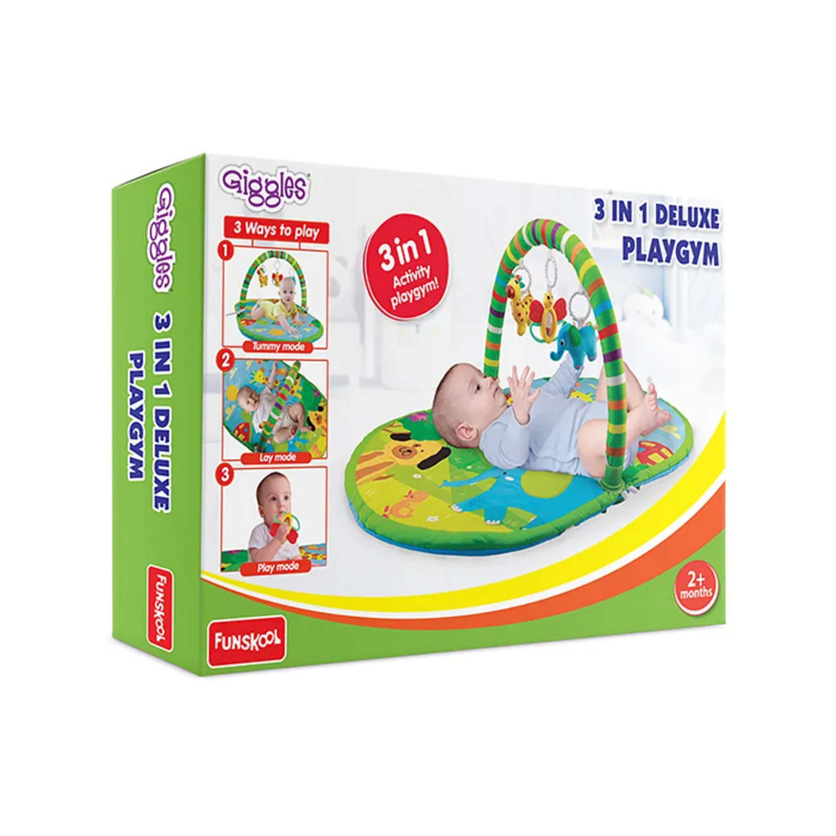Giggles Funskool 3 in 1 Activity Play gym Deluxe Playgym - 2m+