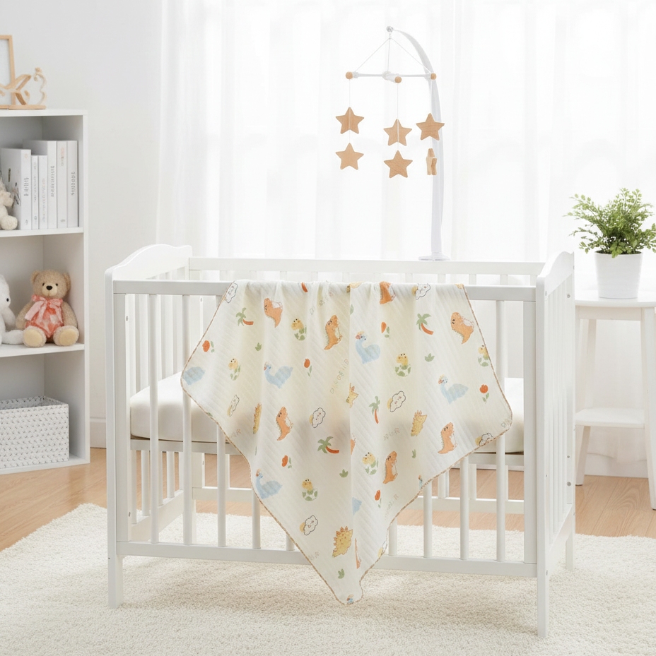 Organic 100% Cotton Baby Muslin Blanket Cloth | Ultra-Soft & Breathable | 85×85 cm | Newborn–12 Months babee D