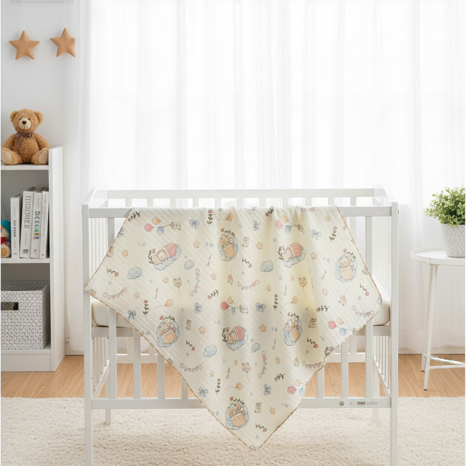 Organic 100% Cotton Baby Muslin Blanket Cloth | Ultra-Soft & Breathable | 85×85 cm | Newborn–12 Months babee D
