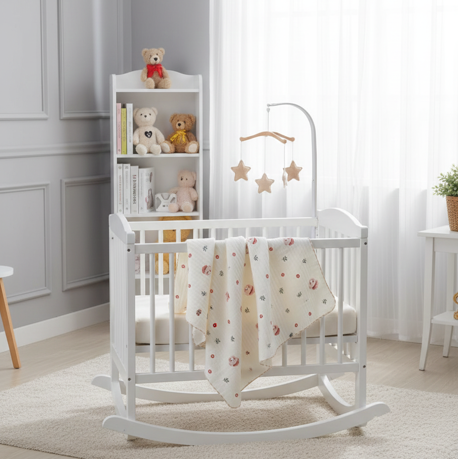 Organic 100% Cotton Baby Muslin Blanket Cloth | Ultra-Soft & Breathable | 85×85 cm | Newborn–12 Months babee D