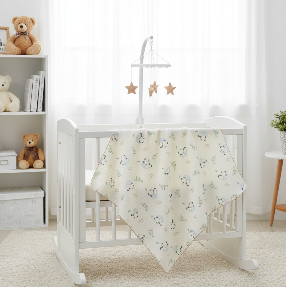 Organic 100% Cotton Baby Muslin Blanket Cloth | Ultra-Soft & Breathable | 85×85 cm | Newborn–12 Months babee D