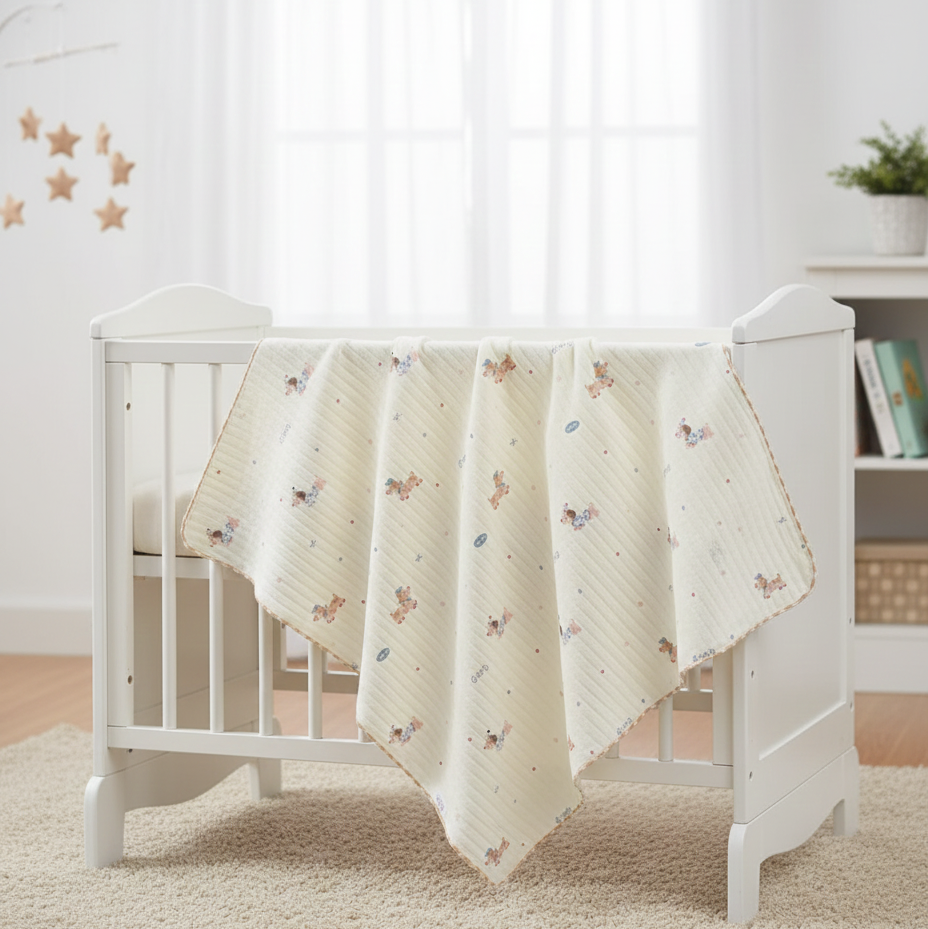 Organic 100% Cotton Baby Muslin Blanket Cloth | Ultra-Soft & Breathable | 85×85 cm | Newborn–12 Months babee D