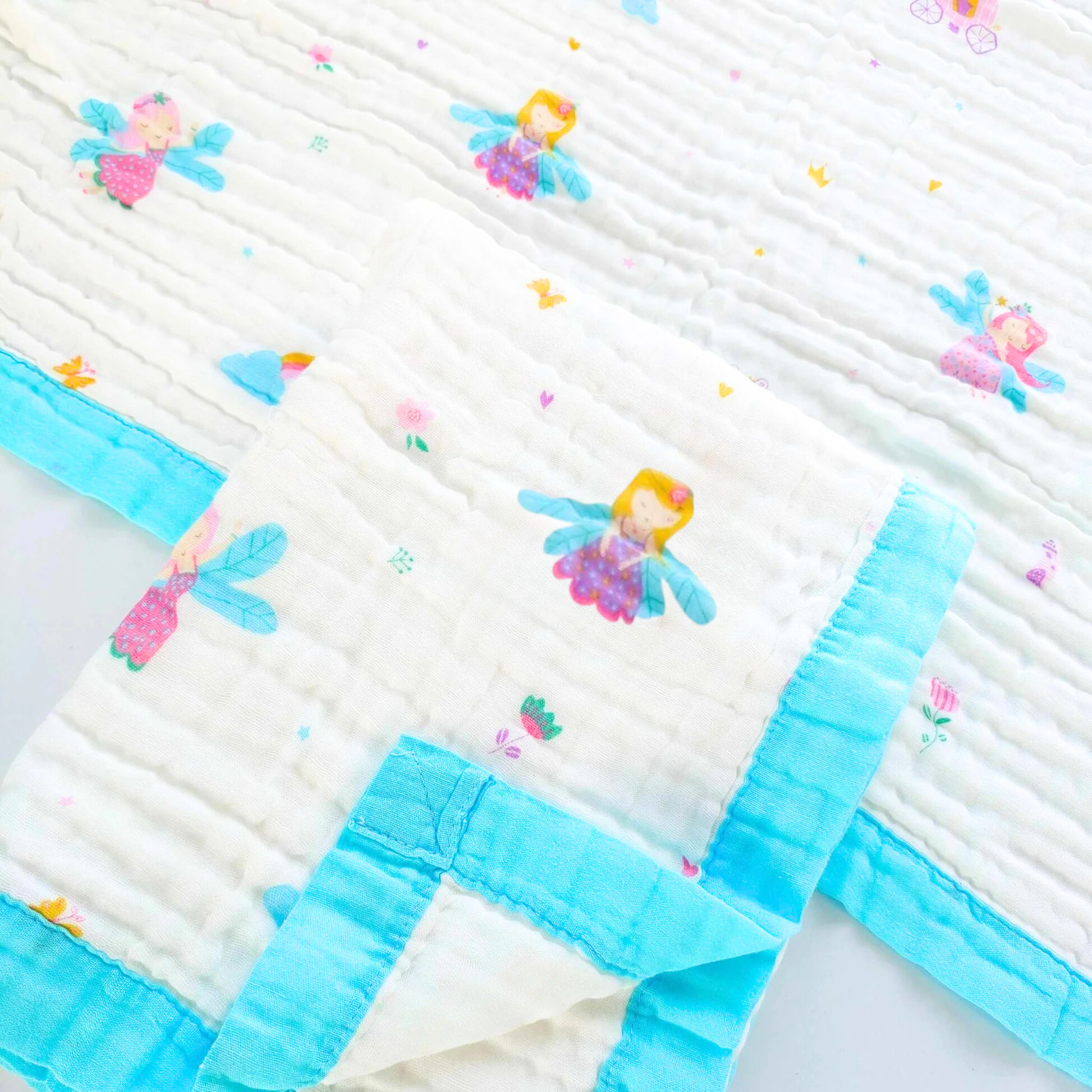 Organic 100% Cotton 6 layer Baby Muslin Blanket Cloth | Ultra-Soft & Breathable | 110×110 cm | Newborn–12 Months babee D