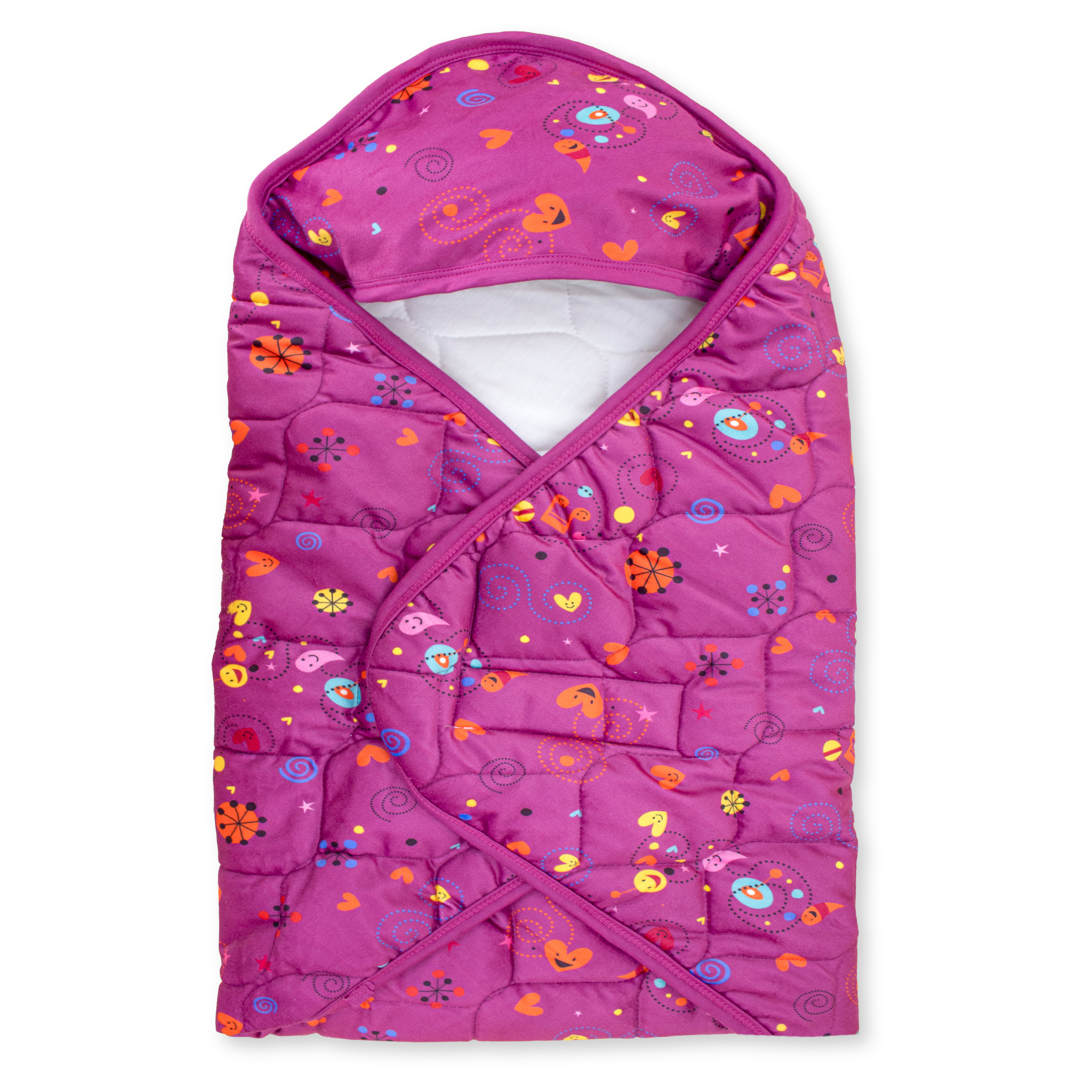 Newborn Baby Wrapper Blanket with Hood | Soft Padded Cotton Swaddle Wrap | Warm, Breathable & Comfortable Baby Wrap (0–6 Months)