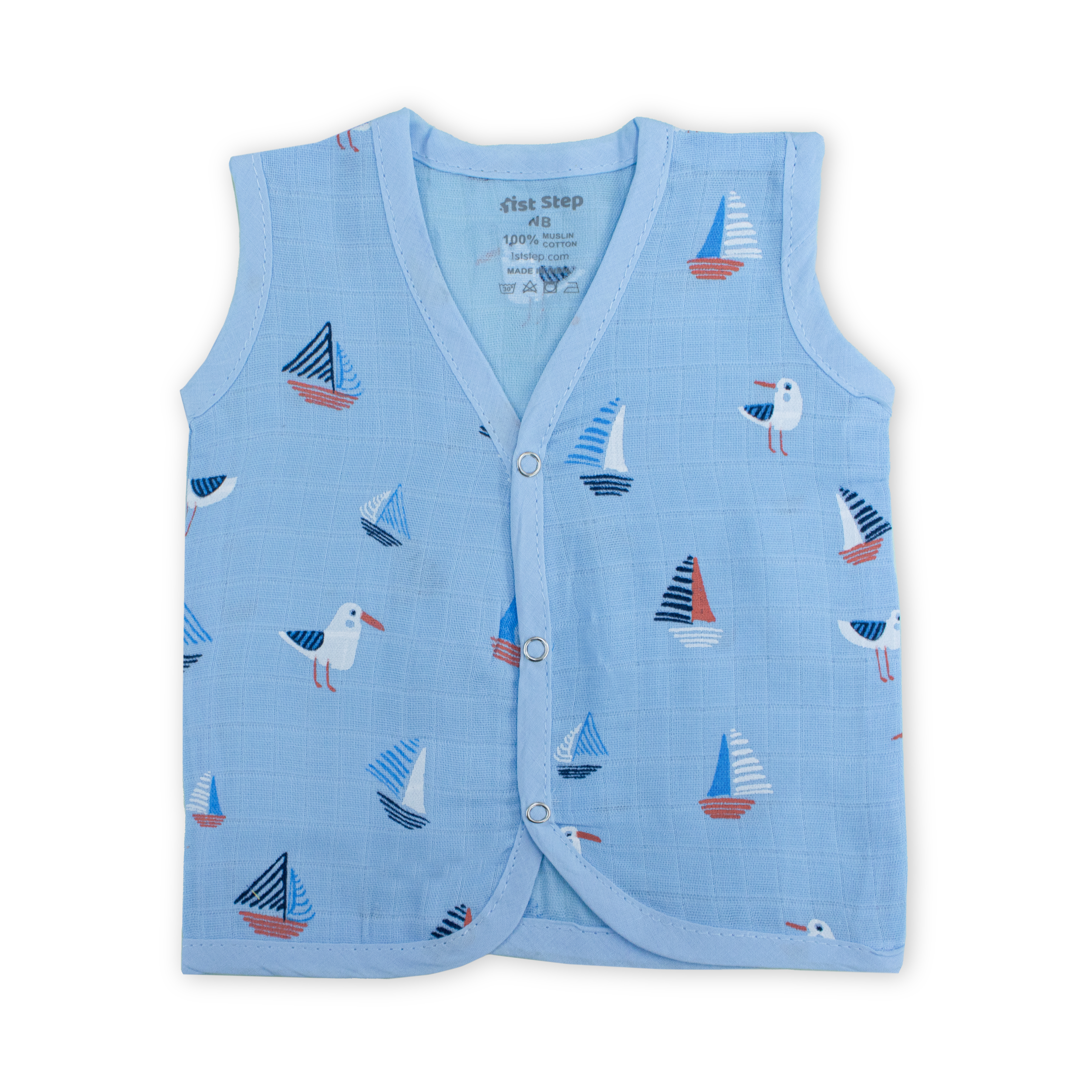 Muslin Button Type Jablas | Muslin Front Button Top For Babies