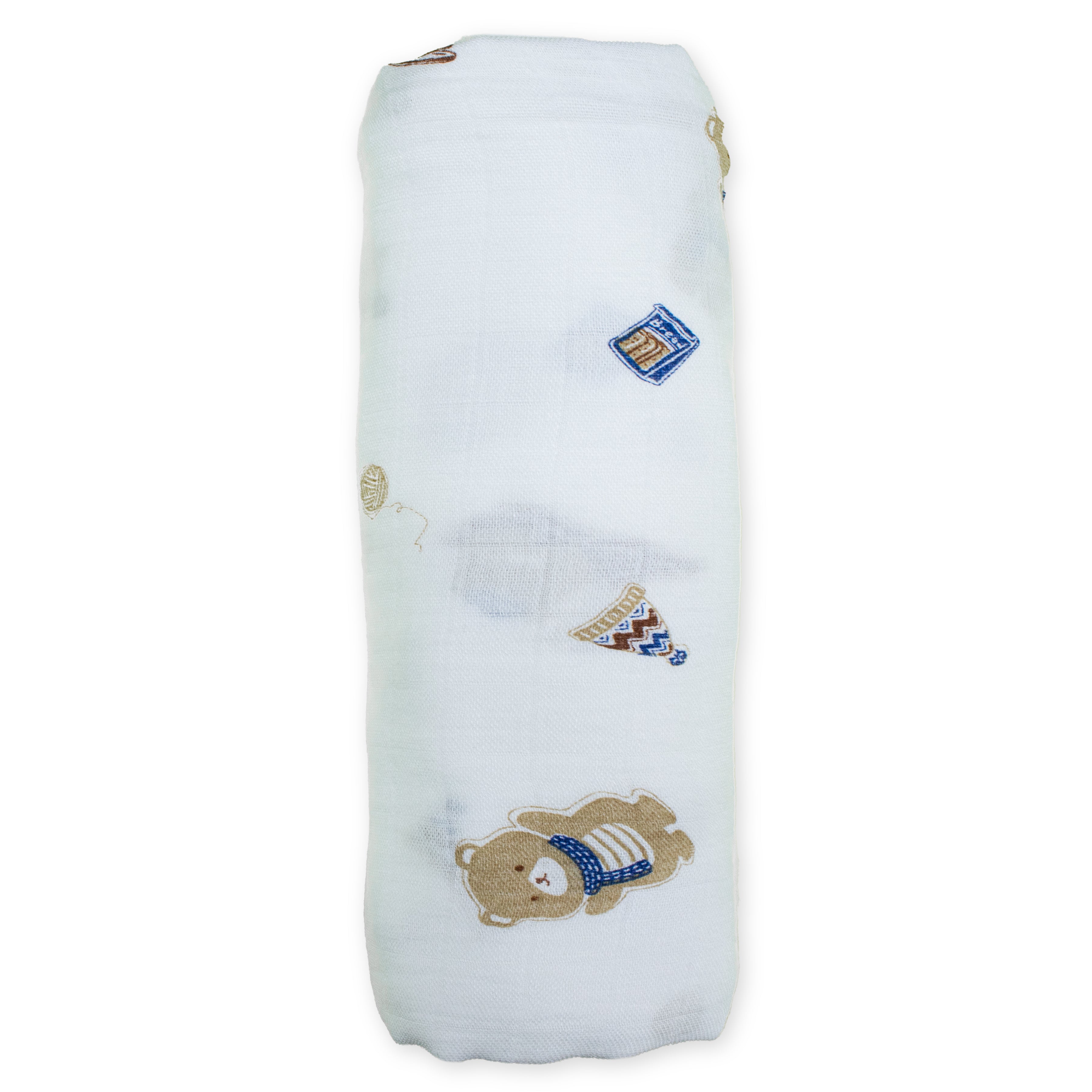 Organic 100% Cotton Baby Muslin Swaddle Cloth | Ultra-Soft & Breathable | 110×110 cm | Newborn–12 Months | Pack of 1