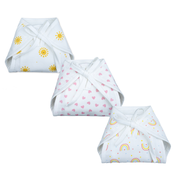 Muslin 5 layer Padded Nappy Set for Baby | 100% Cotton Soft & Reusable Langot | 5 Layer Washable Cloth Diapers for Newborns & Infants (Pack of 3)