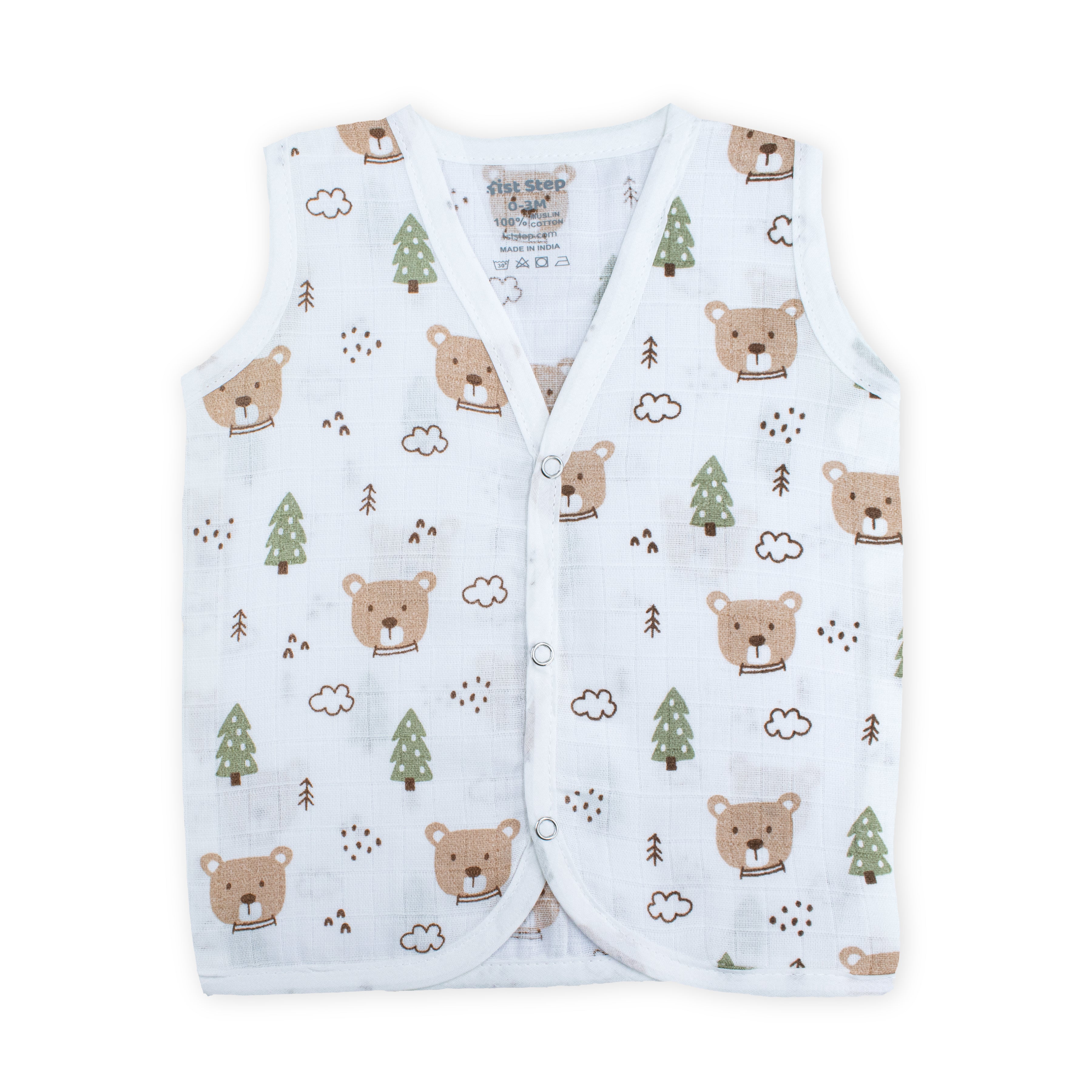 Muslin Button Type Jablas | Muslin Front Button Top For Babies