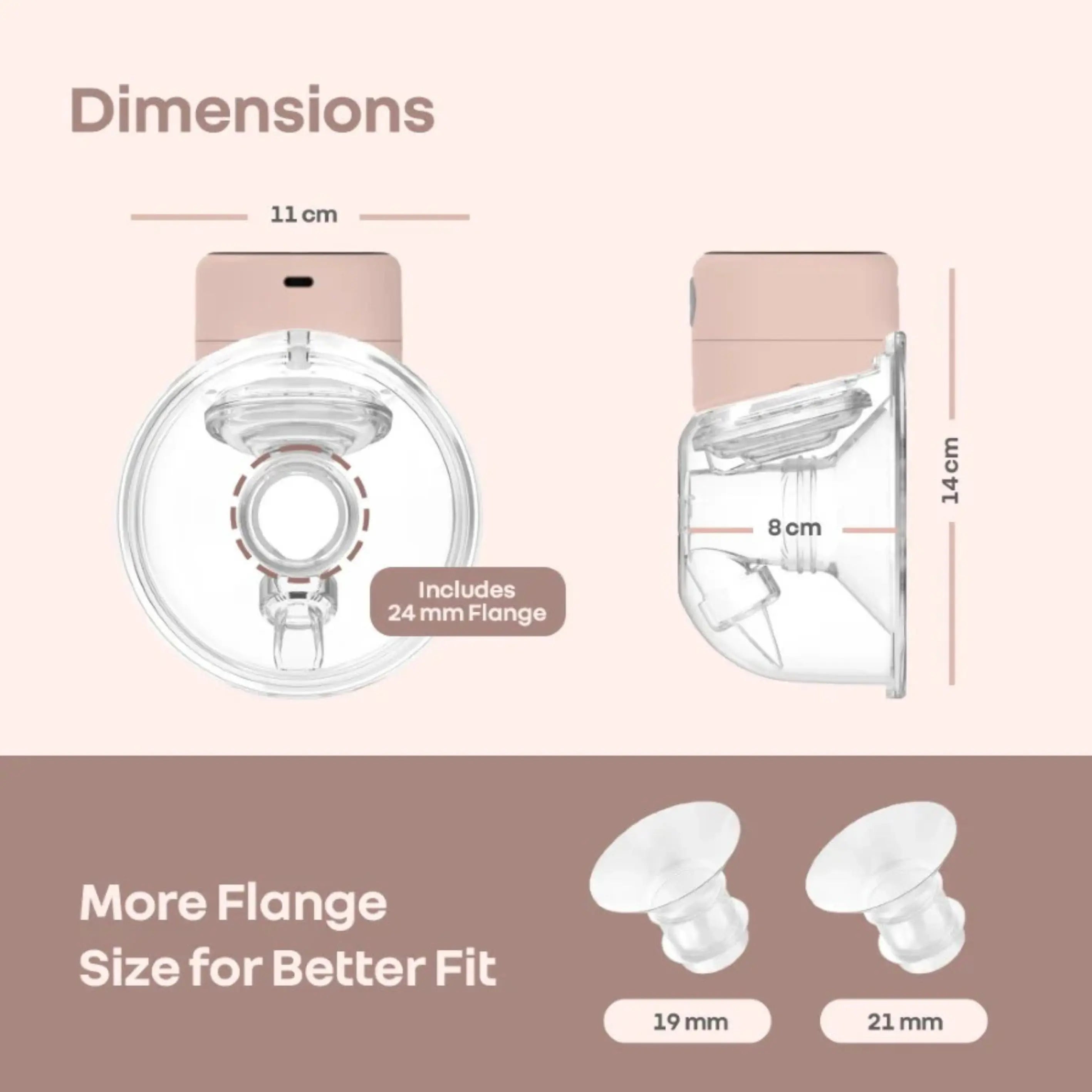 R for Rabbit Lactella Flexi electric Breast Pump single | 3 Modes & 12 Levels | 30 minutes Auto cut mode - Hands-Free & Rechargeable with 180ml Milk Container R for Rabbit