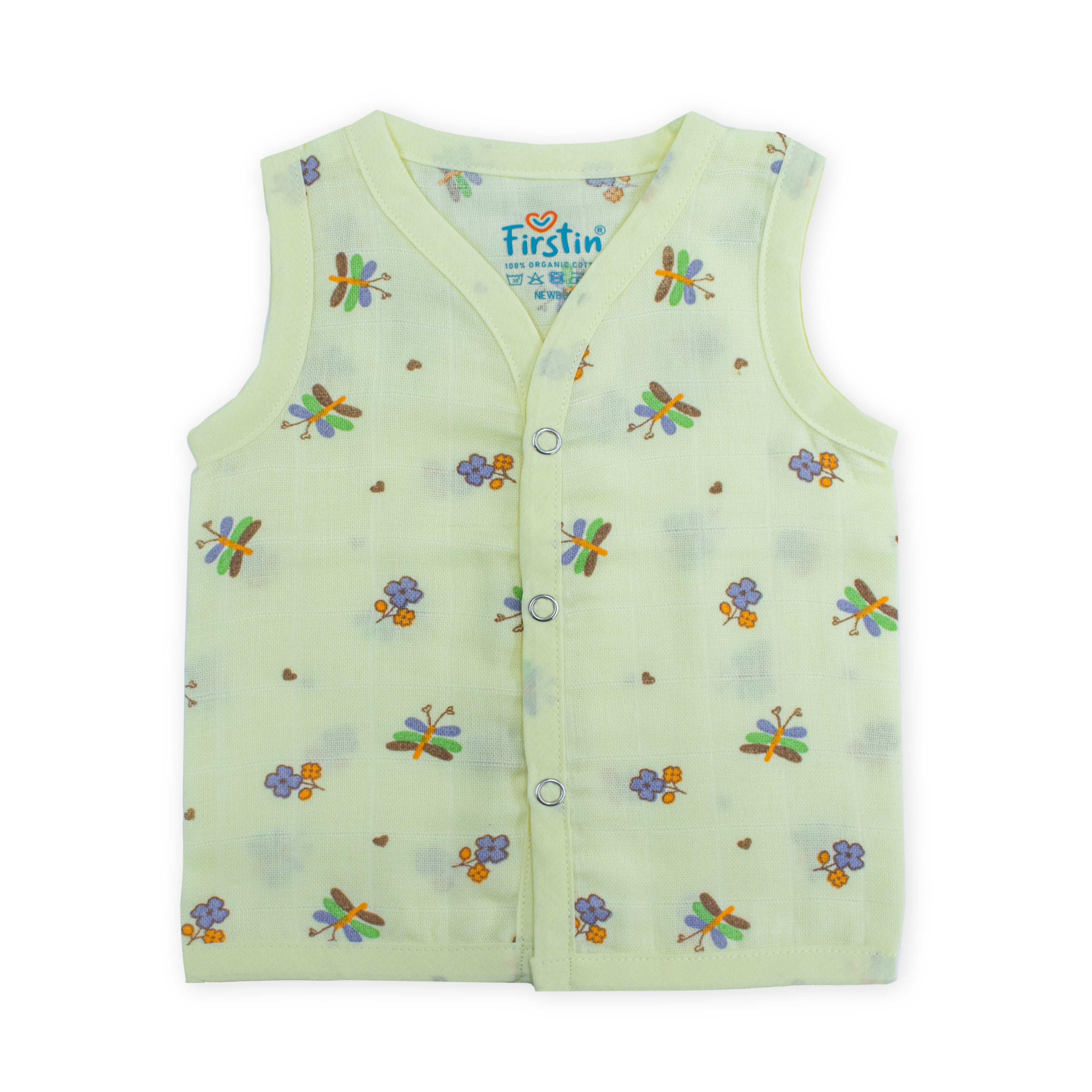 Muslin Button Type Jablas | Muslin Front Button Top For Babies