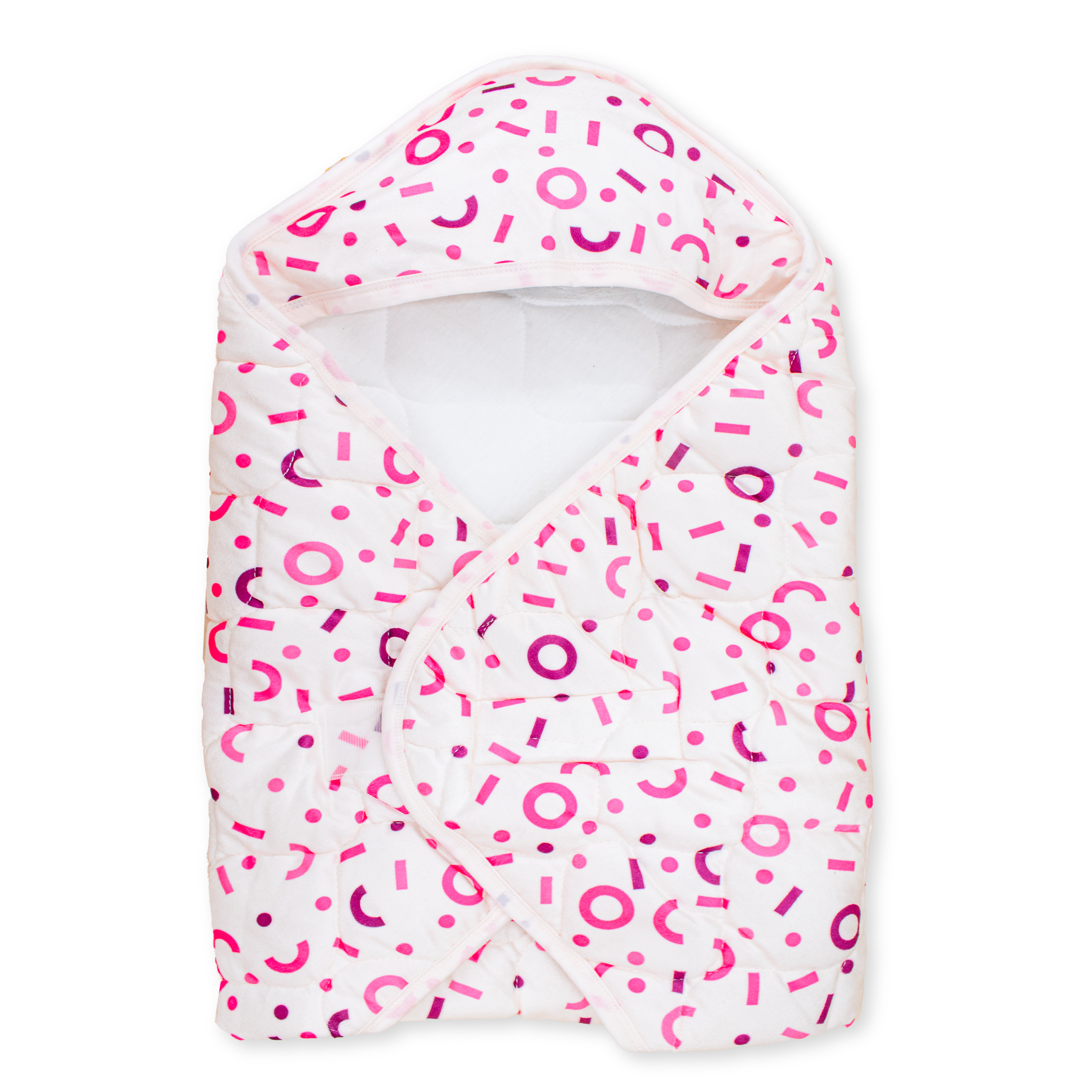 Newborn Baby Wrapper Blanket with Hood | Soft Padded Cotton Swaddle Wrap | Warm, Breathable & Comfortable Baby Wrap (0–6 Months)