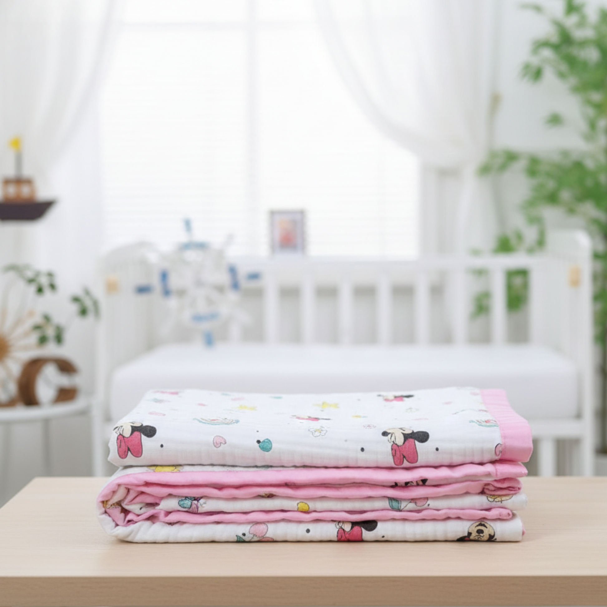 Organic 100% Cotton 6 layer Baby Muslin Blanket Cloth | Ultra-Soft & Breathable | 110×110 cm | Newborn–12 Months babee D