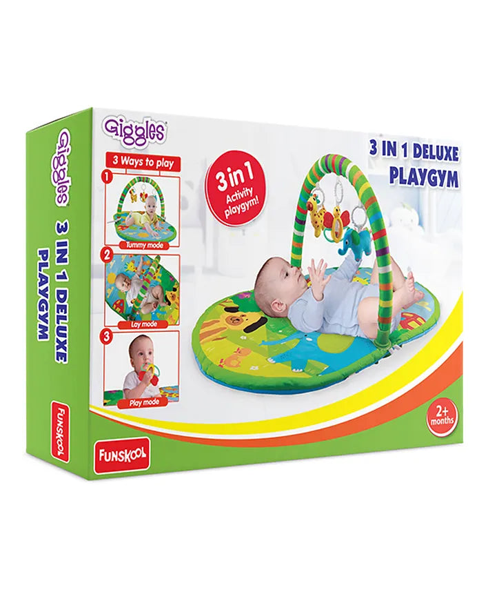 Giggles Funskool 3 in 1 Activity Play gym Deluxe Playgym - 2m+