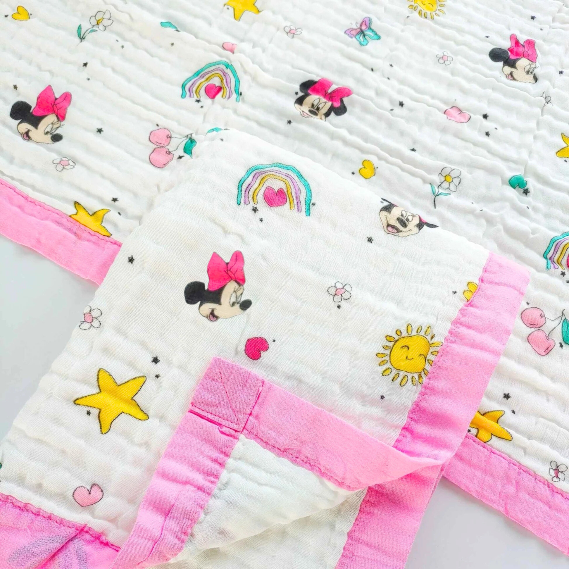 Organic 100% Cotton 6 layer Baby Muslin Blanket Cloth | Ultra-Soft & Breathable | 110×110 cm | Newborn–12 Months babee D