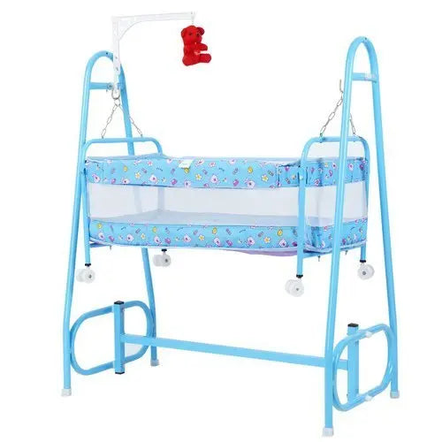 Baby Swing Cradle ( Steel ) | Upto 25 kgs | 2 in 1 Detachable Baby Cradle ( Model- 1130 ) babee D