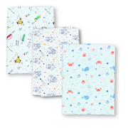 Organic 100% Cotton Baby Muslin Swaddle Cloth | Ultra-Soft & Breathable | 110×110 cm | Newborn–12 Months | Pack of 3 babee D