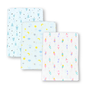 Organic 100% Cotton Baby Muslin Swaddle Cloth | Ultra-Soft & Breathable | 110×110 cm | Newborn–12 Months | Pack of 3 babee D