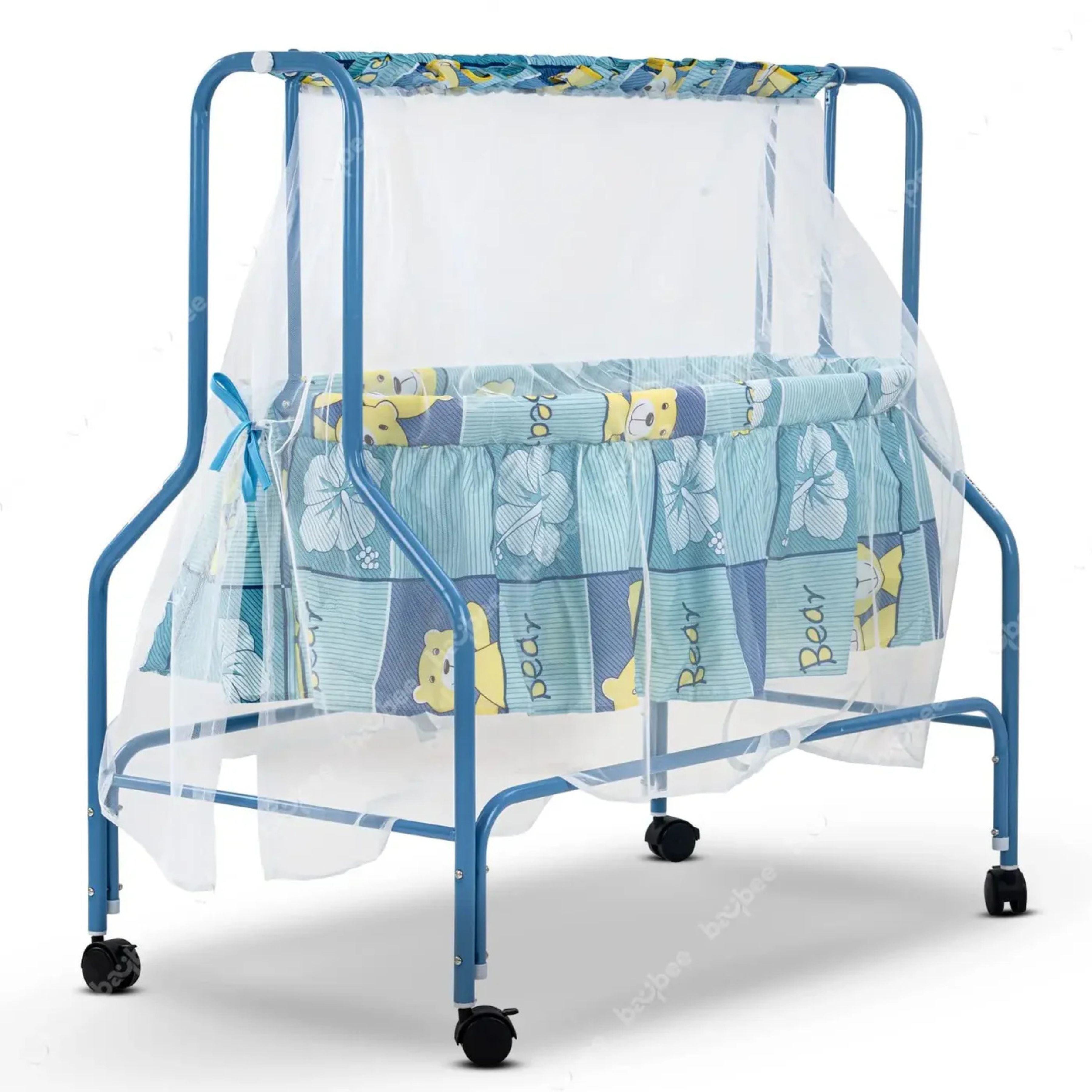 Baybee Enchant Baby Swing Cradle for Baby – Baby Cradle Swing Jhula with Mosquito Net & Wheels | Newborn to 12 Months