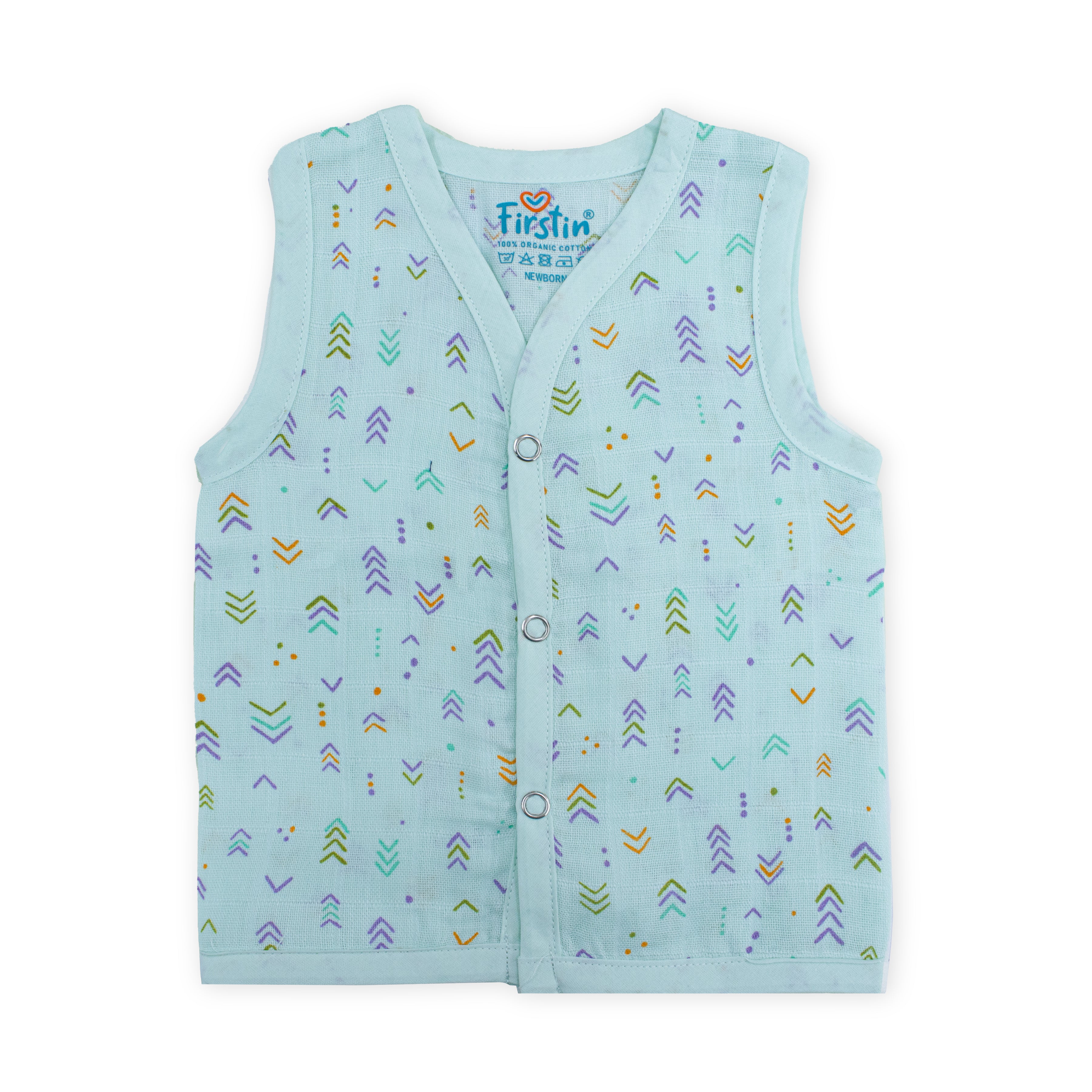 Muslin Button Type Jablas | Muslin Front Button Top For Babies