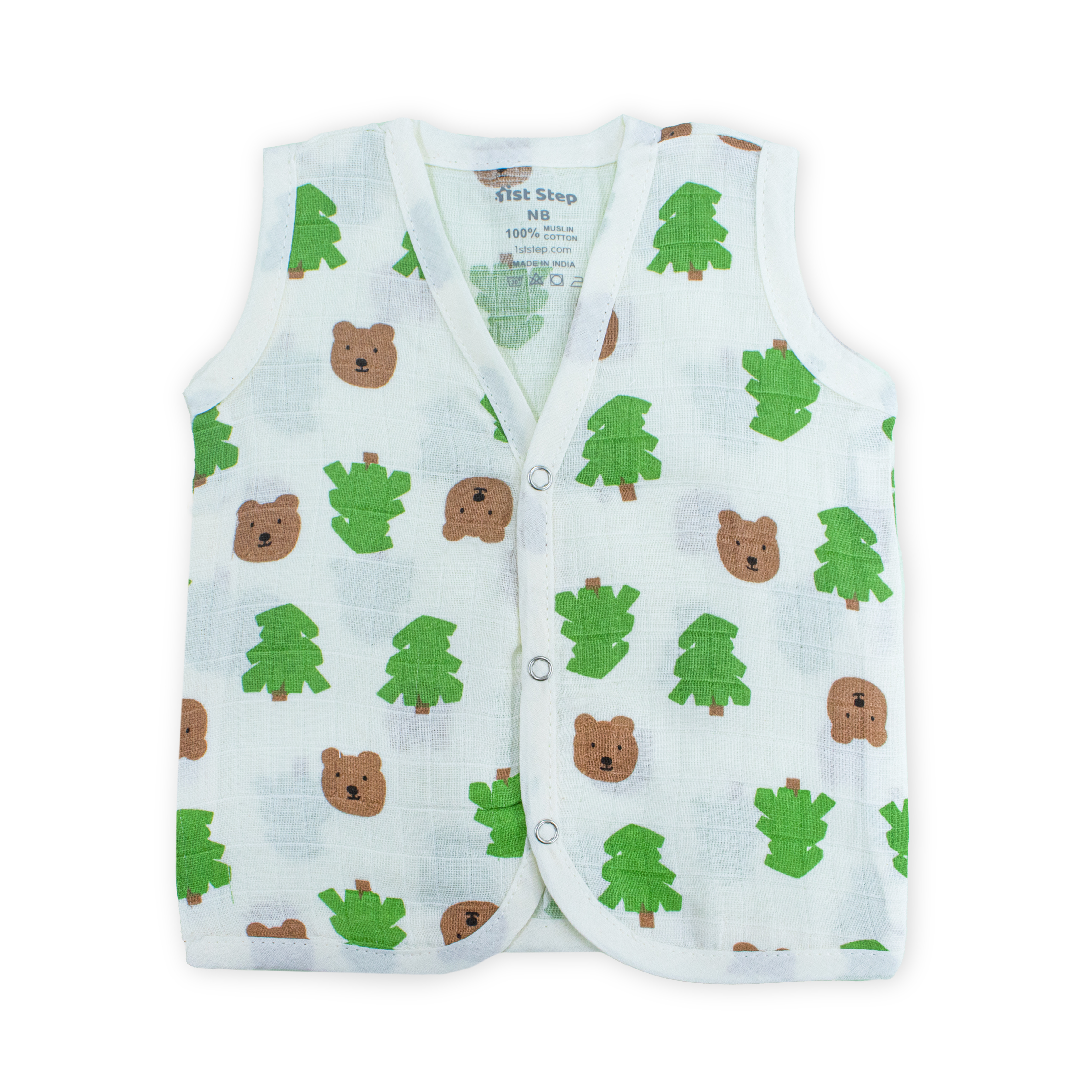 Muslin Button Type Jablas | Muslin Front Button Top For Babies