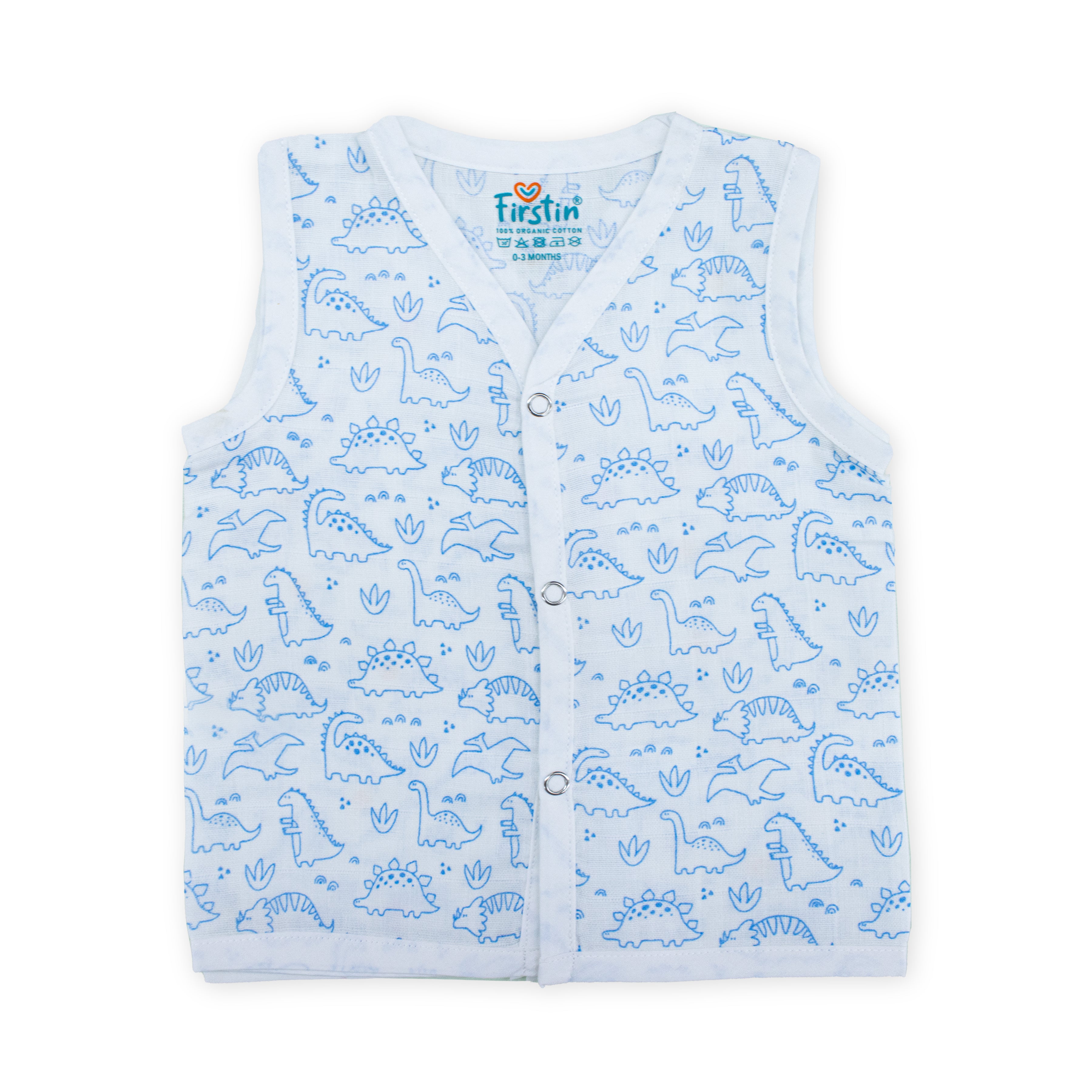 Muslin Button Type Jablas | Muslin Front Button Top For Babies