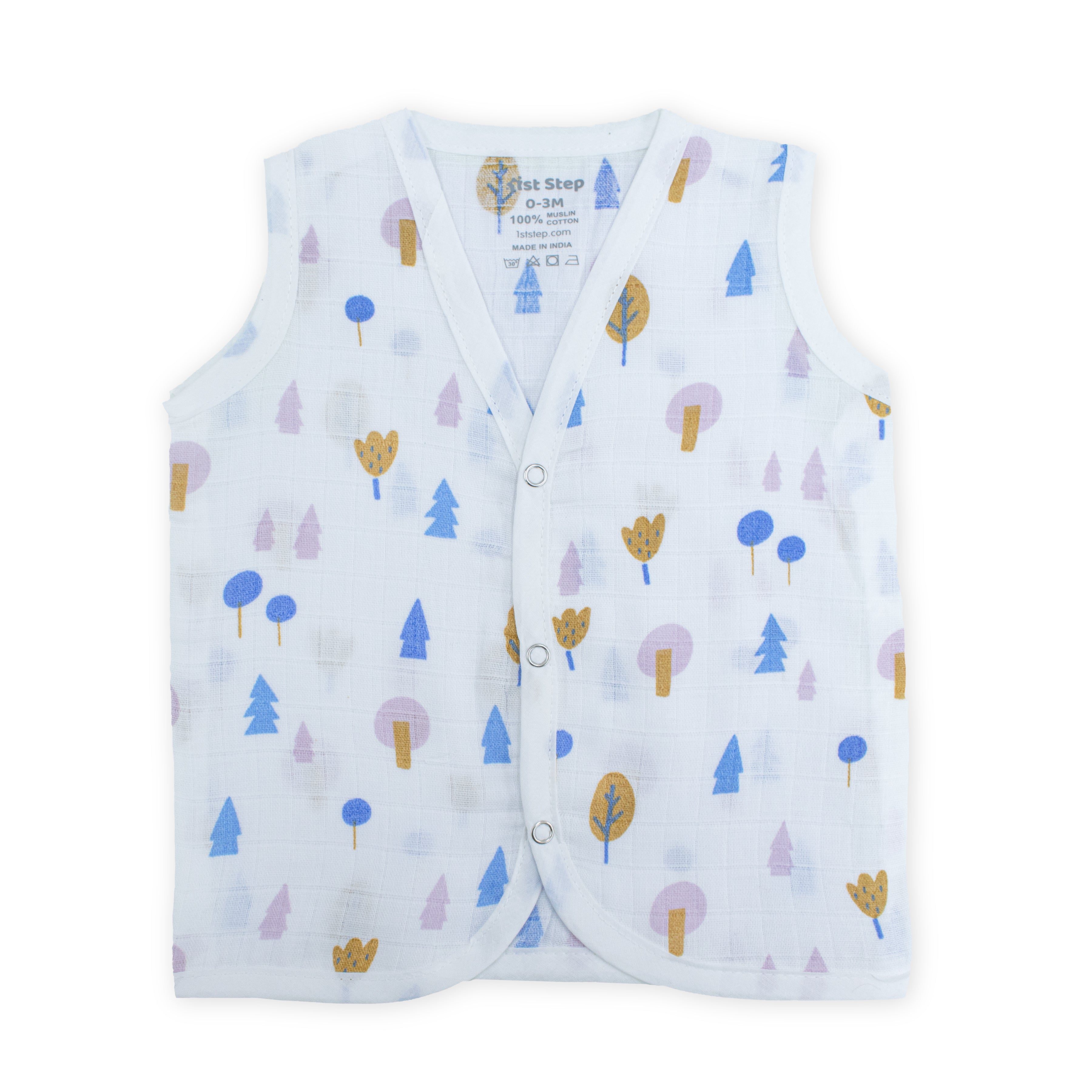 Muslin Button Type Jablas | Muslin Front Button Top For Babies