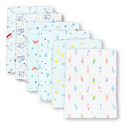 Organic 100% Cotton Baby Muslin Swaddle Cloth | Ultra-Soft & Breathable | 110×110 cm | Newborn–12 Months | Pack of 6 babee D