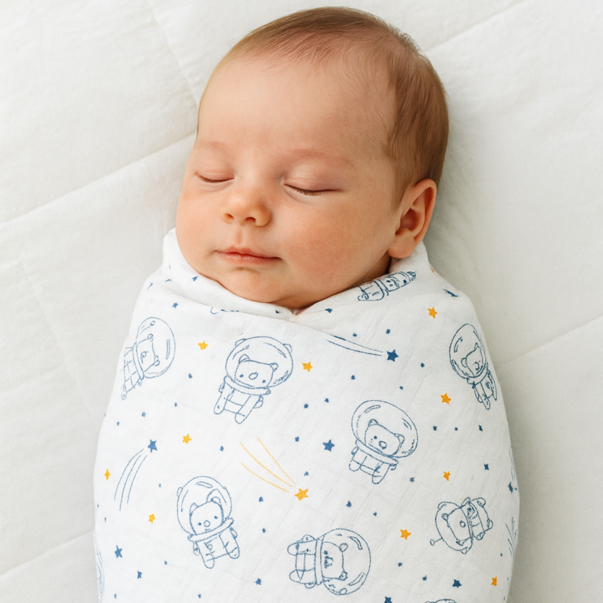 Organic 100% Cotton Baby Muslin Swaddle Cloth | Ultra-Soft & Breathable | 110×110 cm | Newborn–12 Months | Pack of 1 (Copy) (Copy) (Copy) (Copy) (Copy) babee D