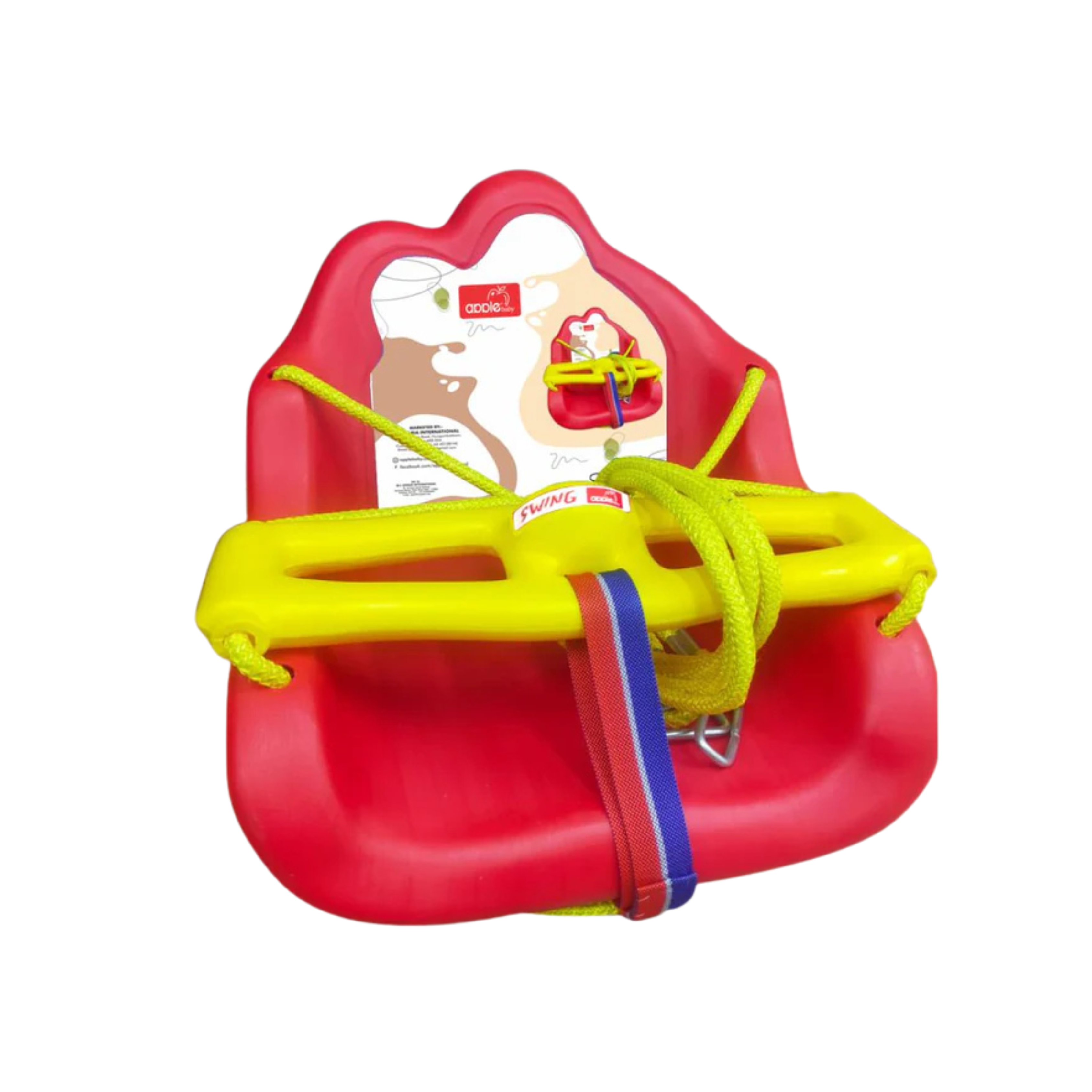 Apple Baby Swing for Kids - 3-in-1 Wave Adjustable Baby Swing Toy for Indoor and Outdoor - for Boys and Girls of Age (6 Months +) (Red)