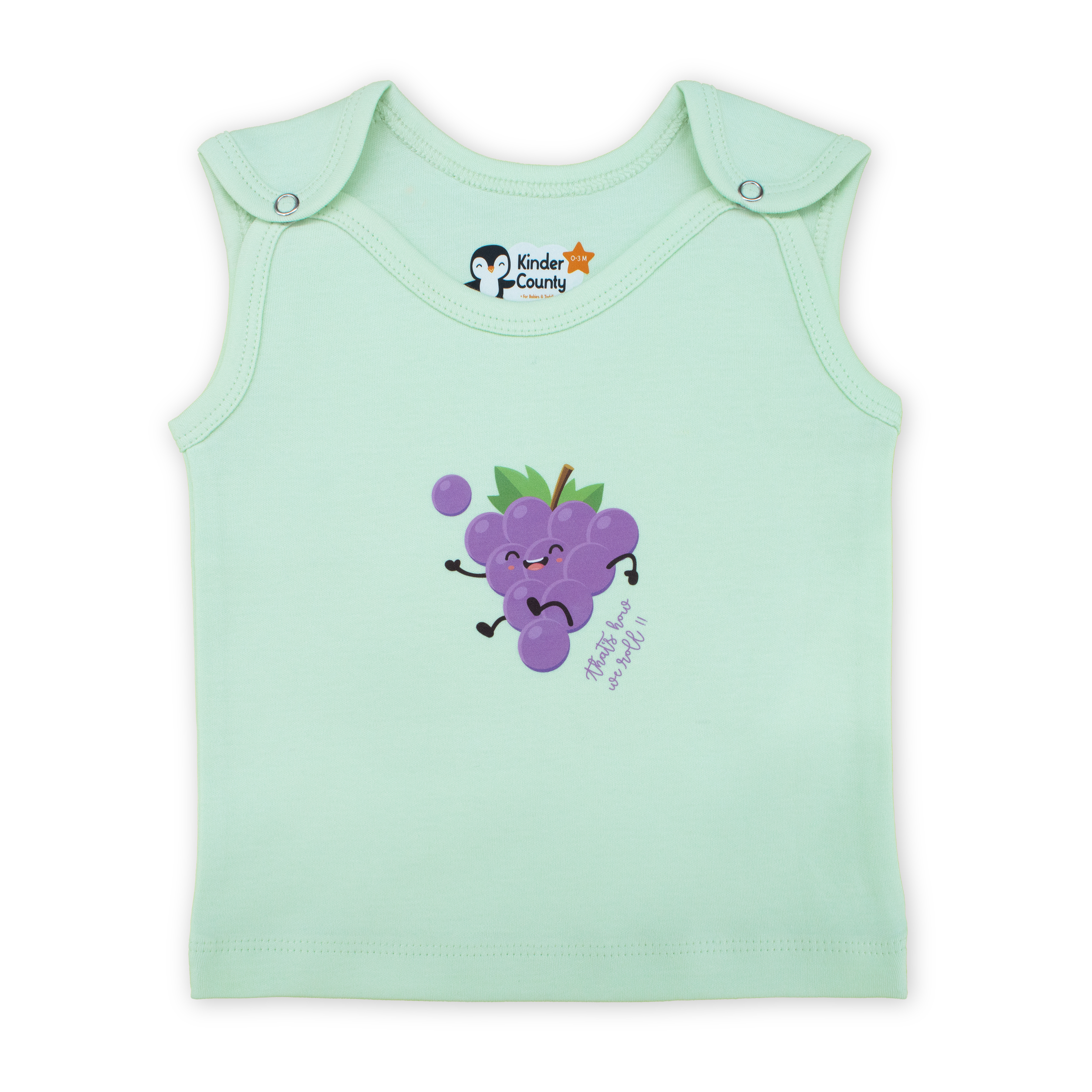 Shoulder Button Jablas for Baby | 100% Organic Cotton Front Open Top for Newborns & Infants | Soft & Breathable Baby Wear