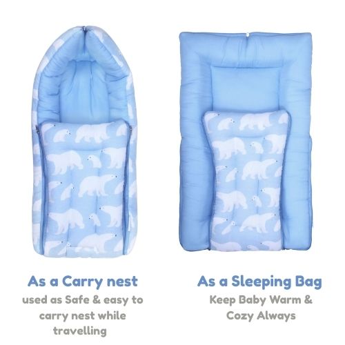 100% Organic Muslin Baby Carry Bed | Baby Muslin Carry Nest | Baby Carrier