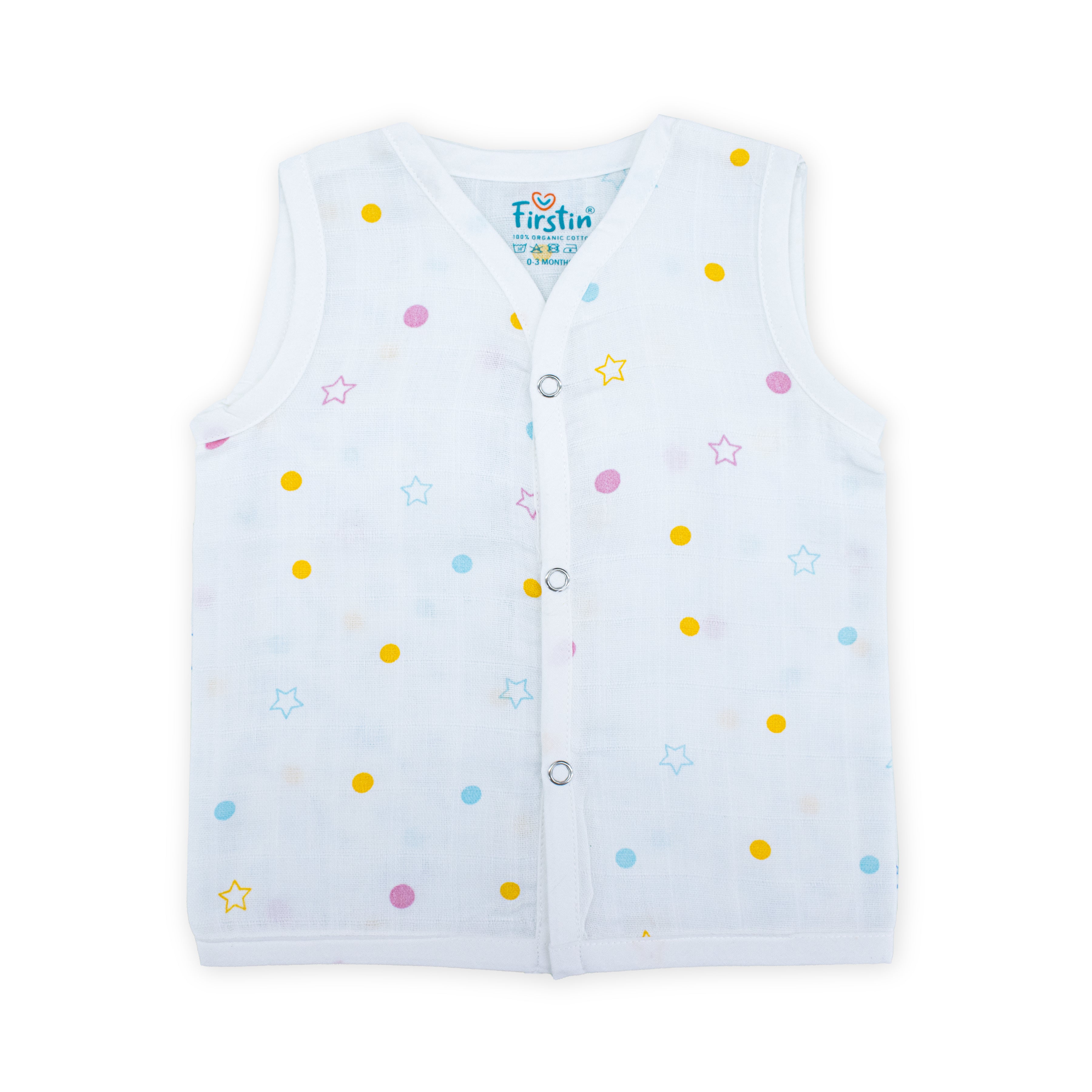 Muslin Button Type Jablas | Muslin Front Button Top For Babies