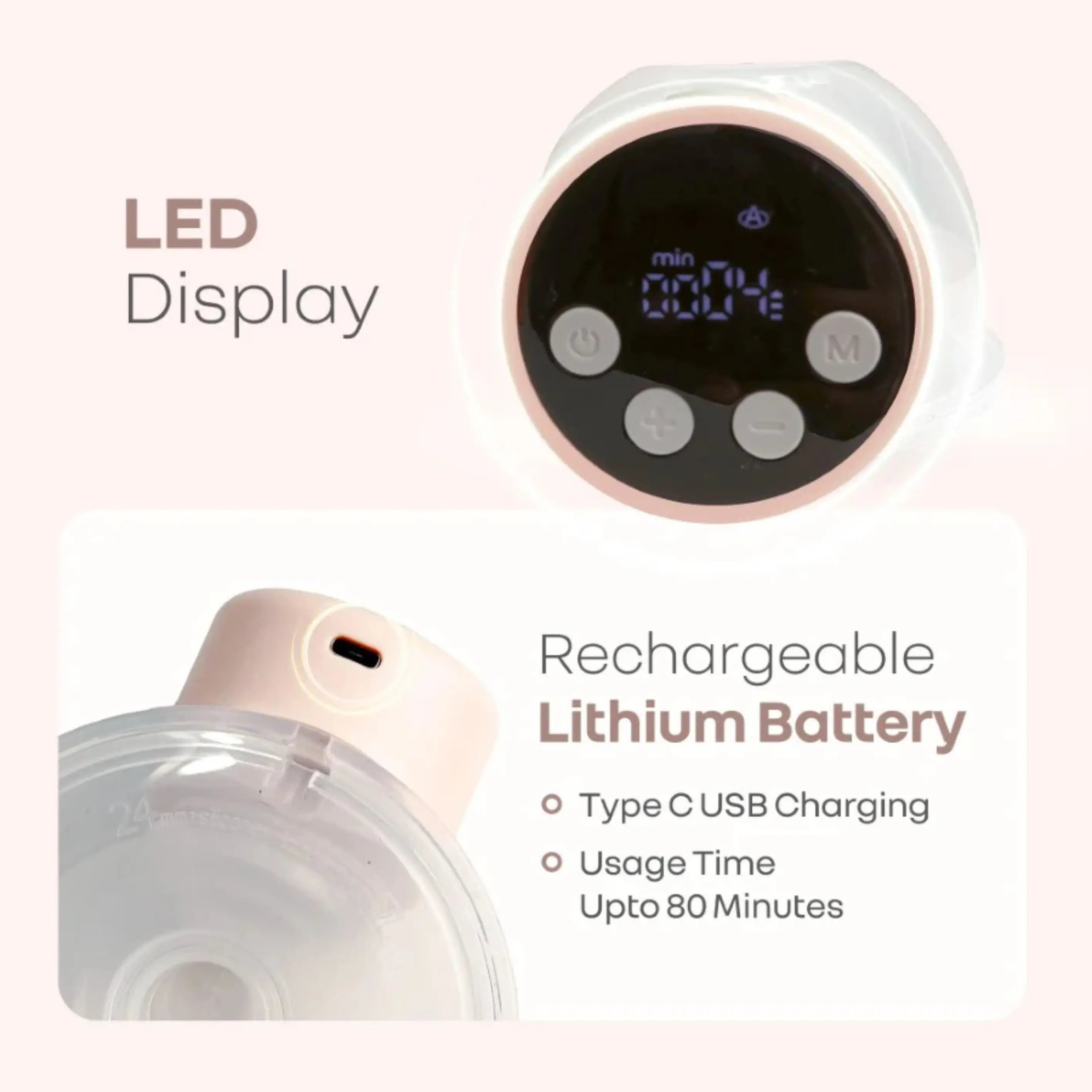 R for Rabbit Lactella Flexi electric Breast Pump single | 3 Modes & 12 Levels | 30 minutes Auto cut mode - Hands-Free & Rechargeable with 180ml Milk Container R for Rabbit