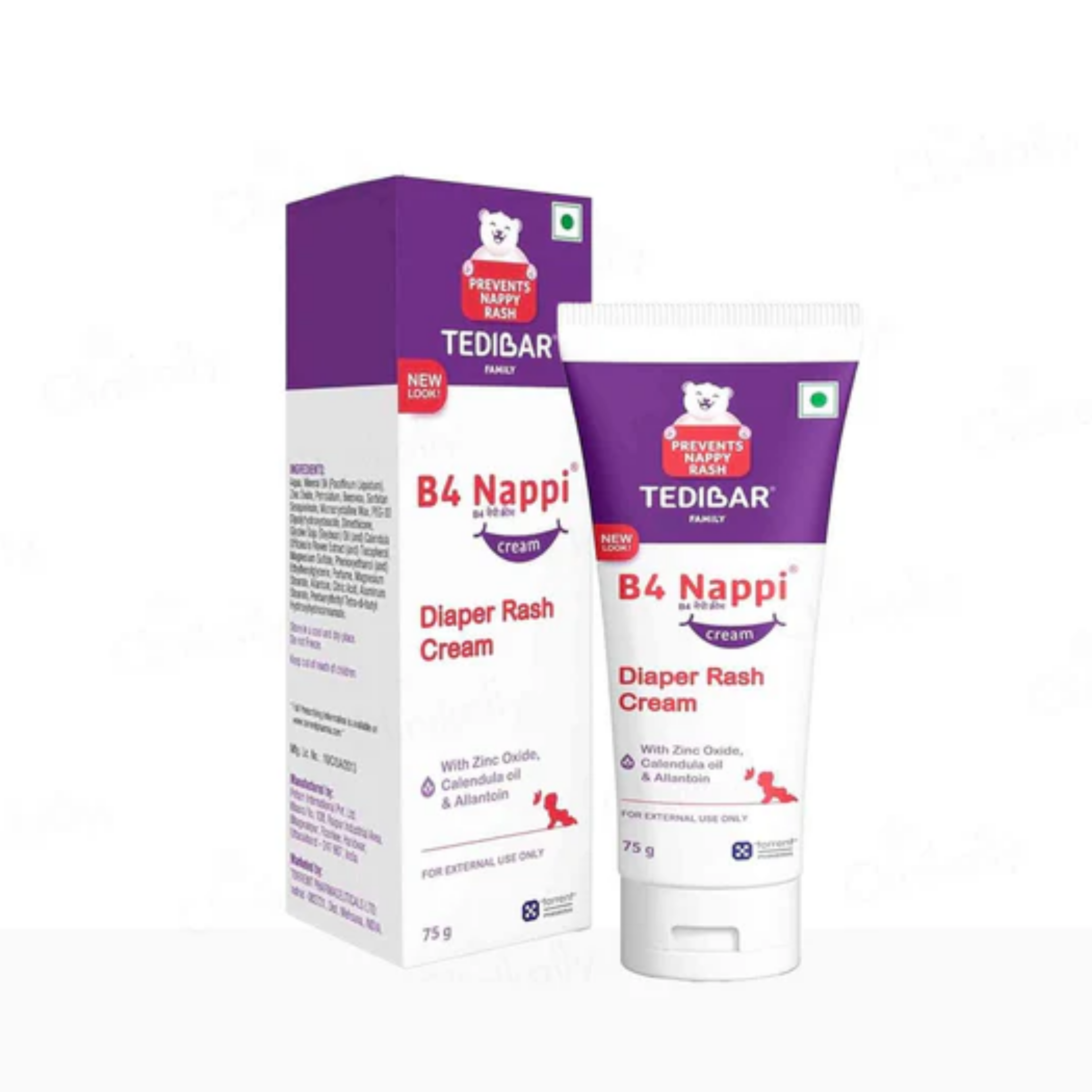 B4 Nappi Diaper Rash Cream | Gentle Protection & Soothing Care for Baby Diaper Rash | Moisturizing & Skin Barrier Cream