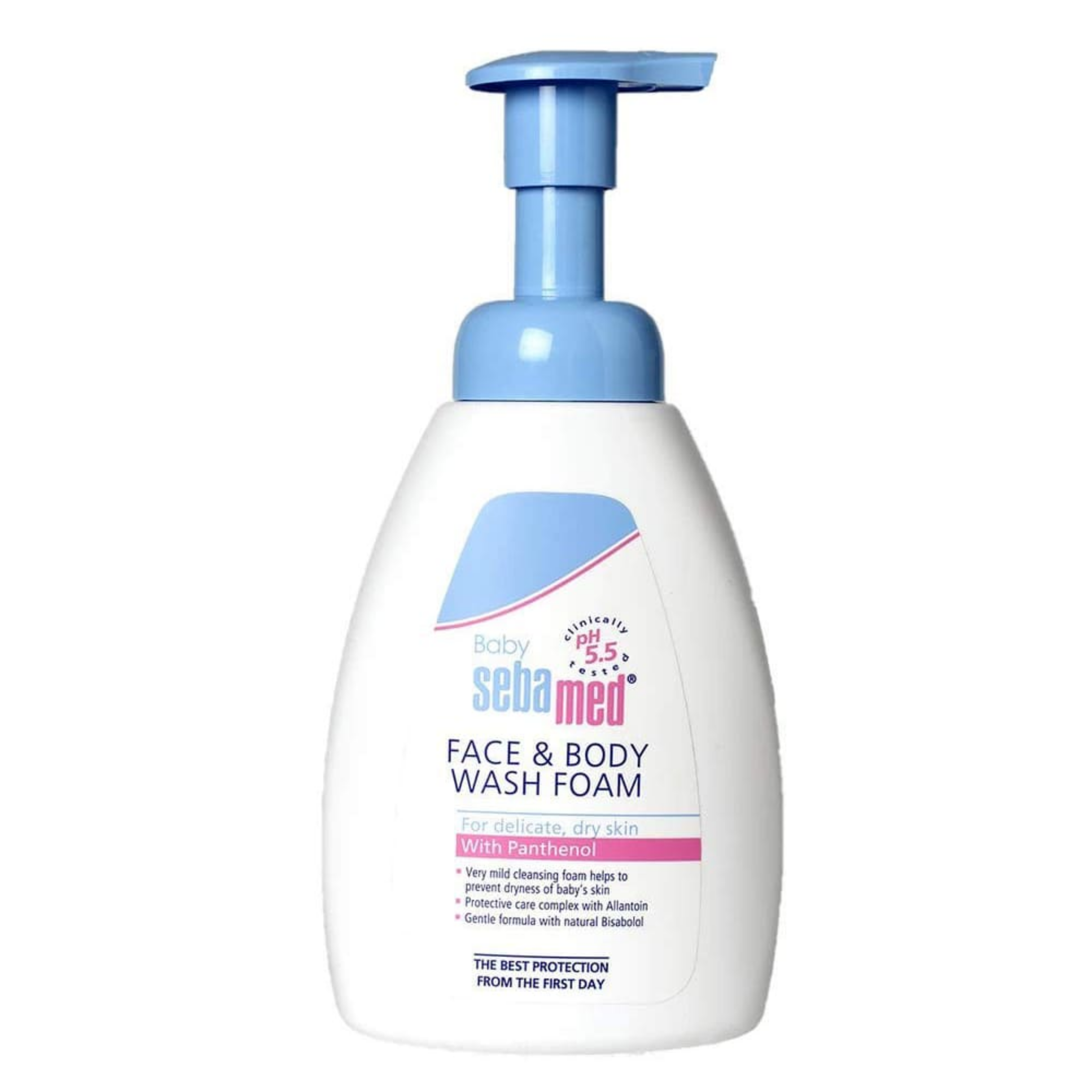 Sebamed Baby Face & Body Wash Foam 400ml | pH 5.5 Foaming Baby Wash with Panthenol & Natural Bisabolol for Delicate & Dry Baby Skin