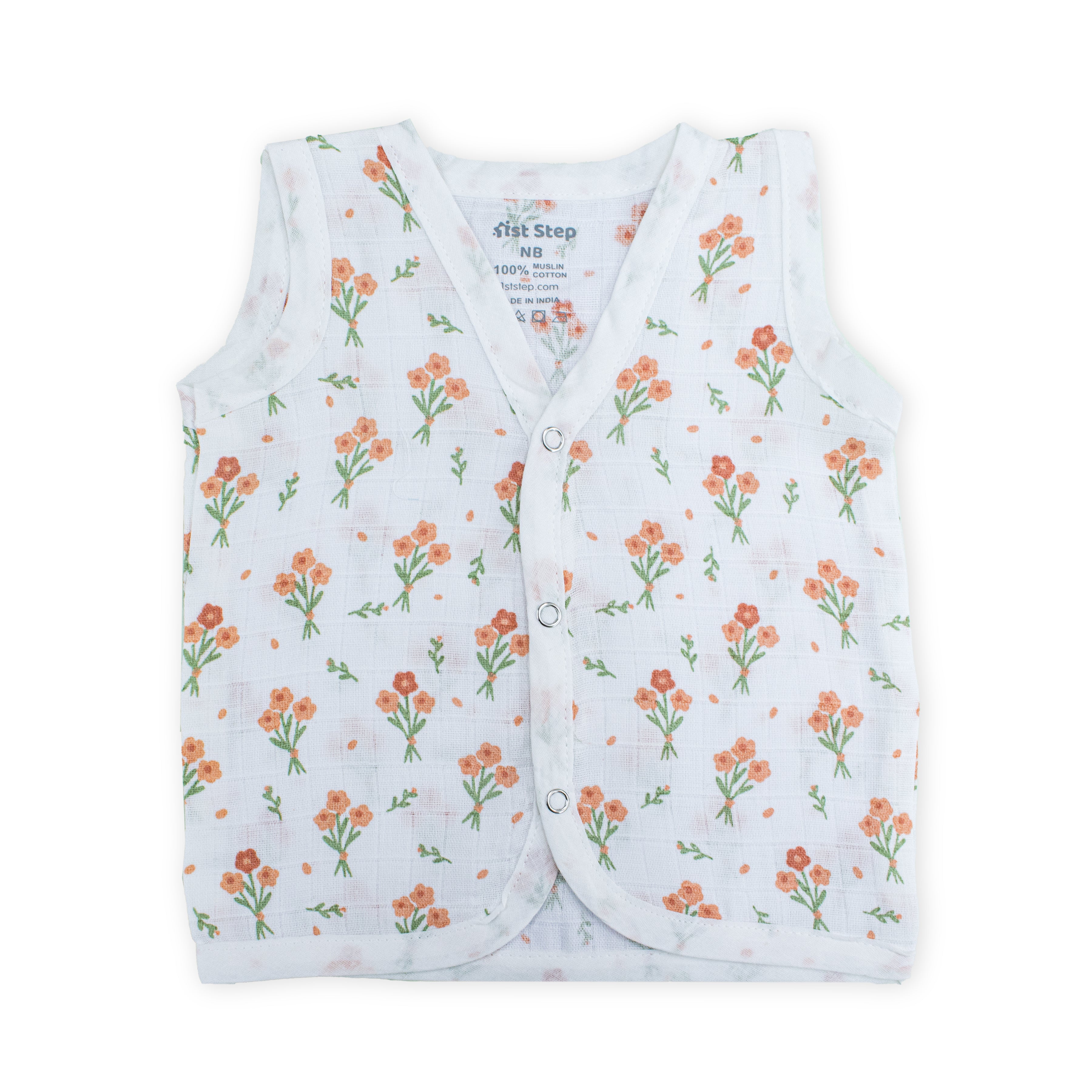 Muslin Button Type Jablas | Muslin Front Button Top For Babies