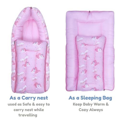 100% Organic Muslin Baby Carry Bed | Baby Muslin Carry Nest | Baby Carrier