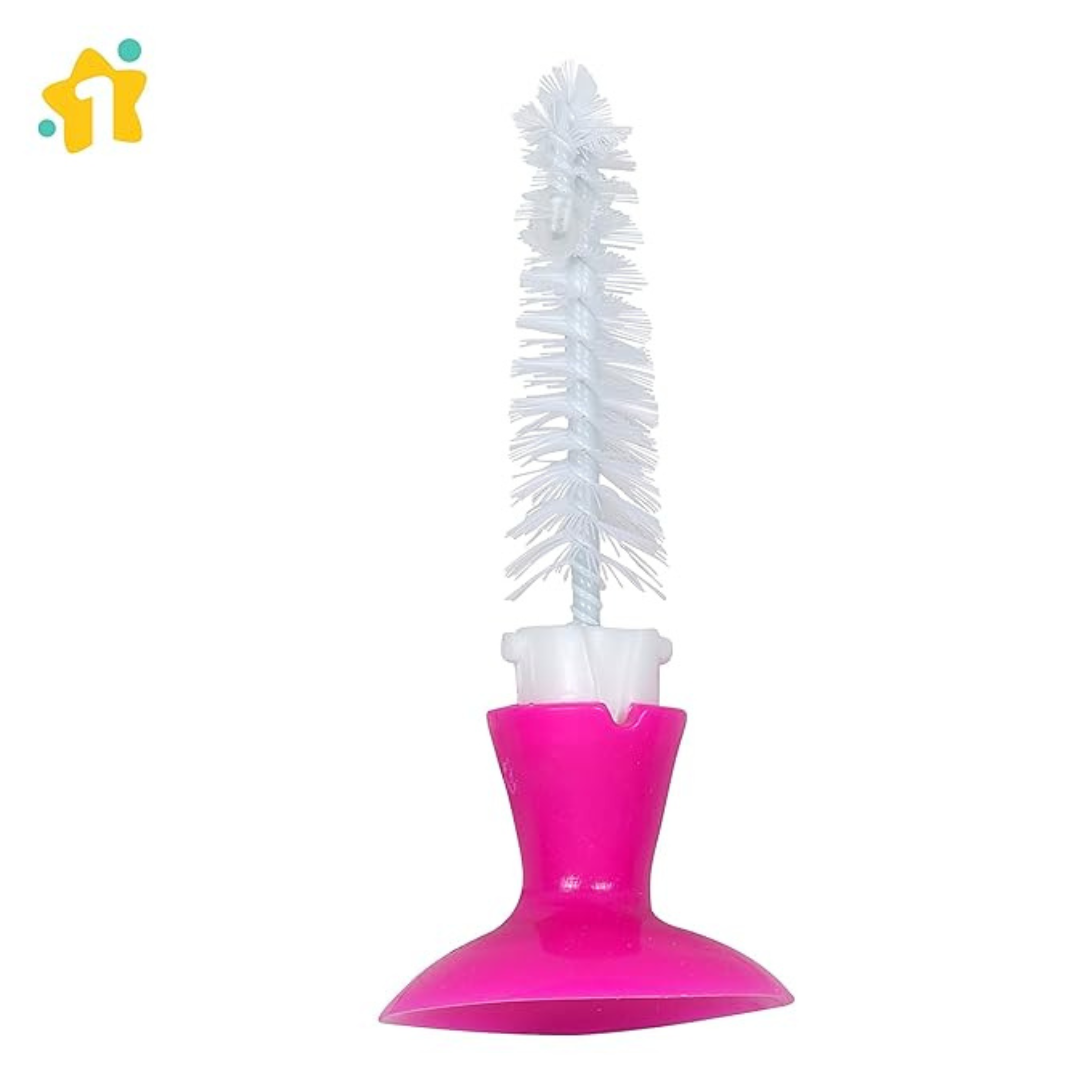 1st Step BPA Free 2 in 1 Bottle & Nipple Cleaning Brush with Suction Base | Nylon Bristles Baby Feeding Bottle Cleaner