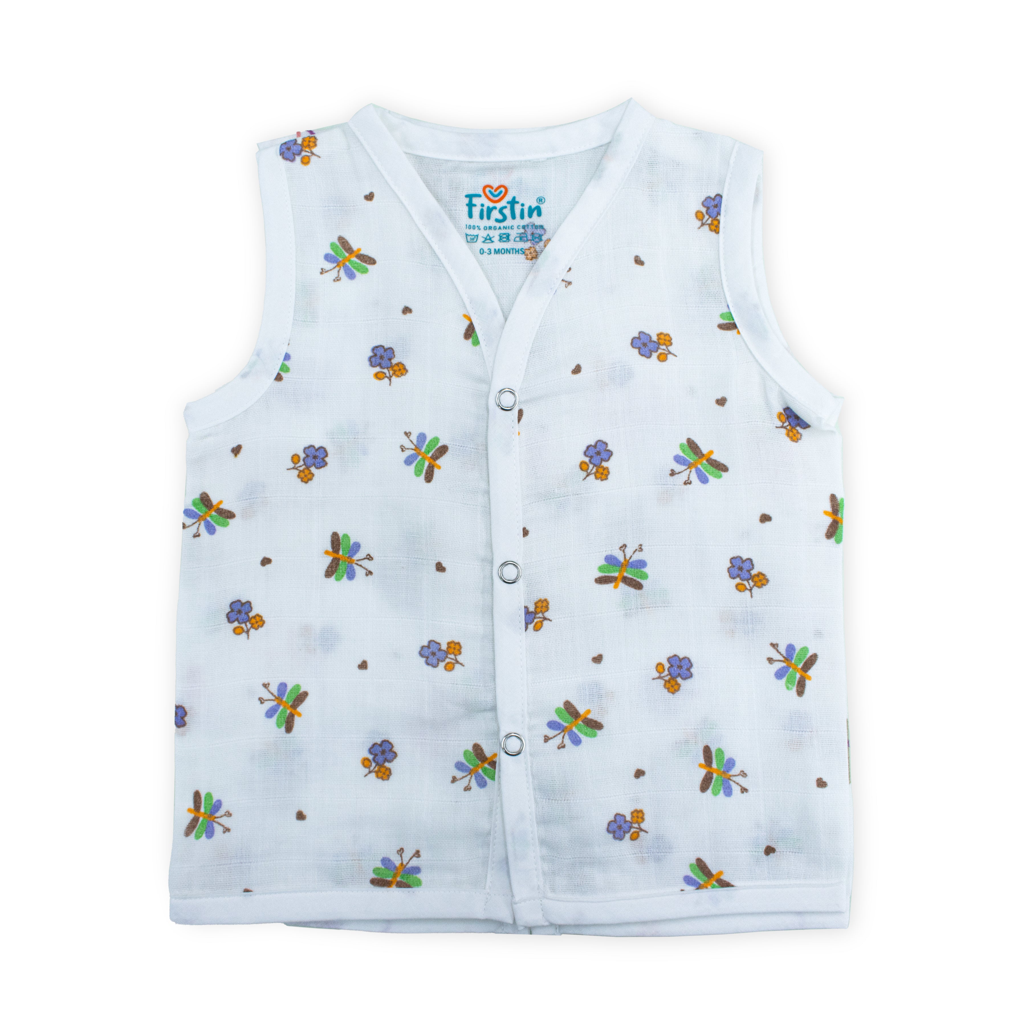 Muslin Button Type Jablas | Muslin Front Button Top For Babies