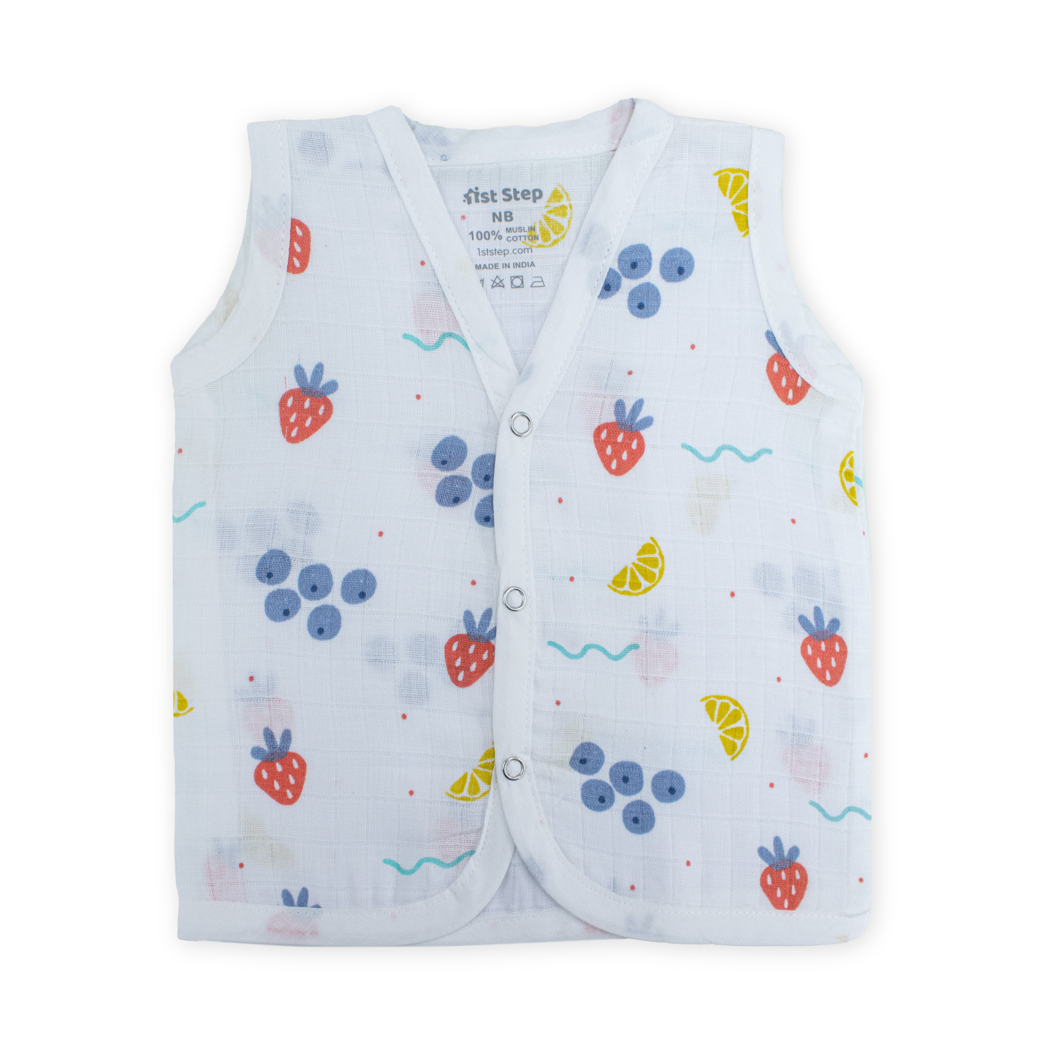 Muslin Button Type Jablas | Muslin Front Button Top For Babies