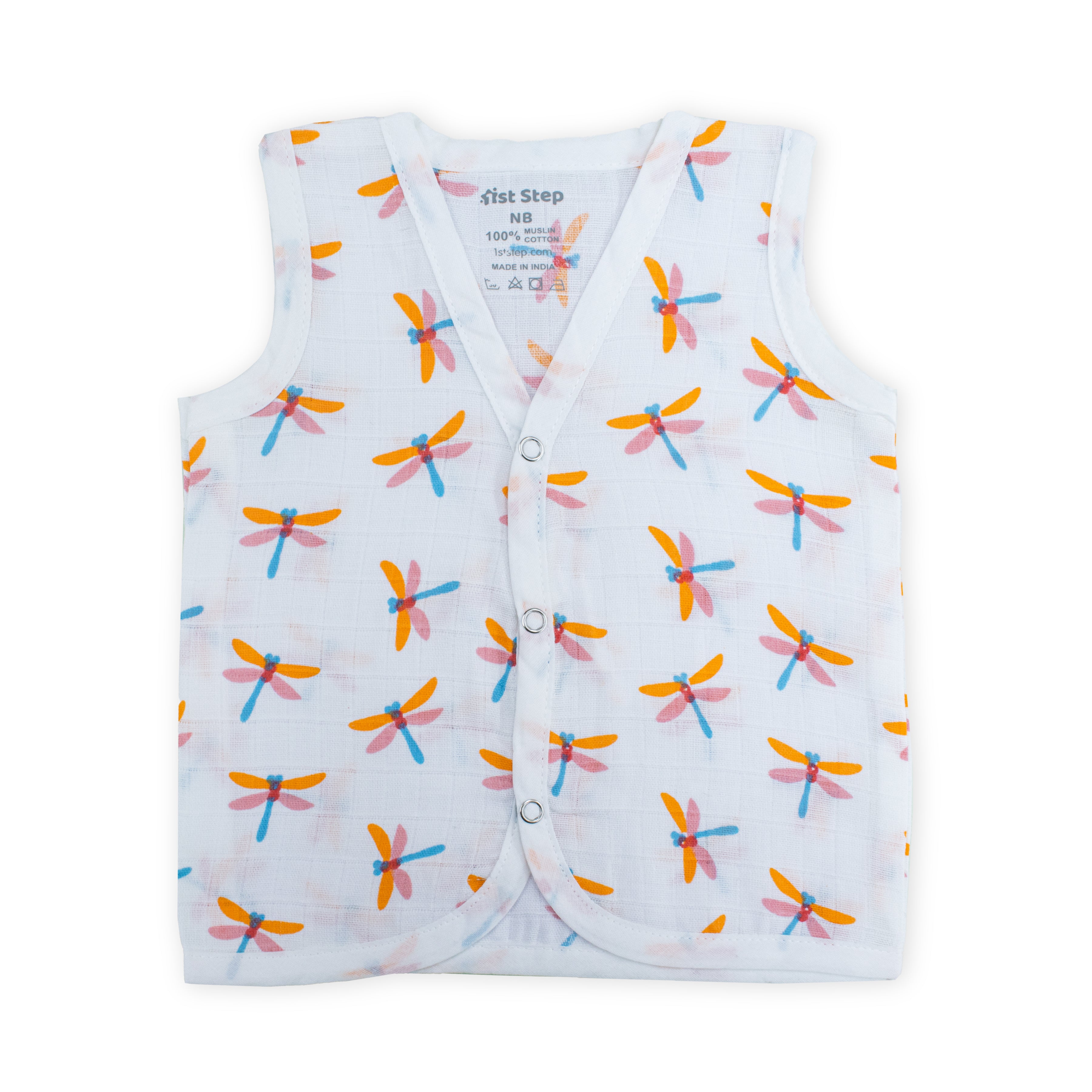 Muslin Button Type Jablas | Muslin Front Button Top For Babies