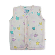 Mul Mul Cotton Front Button Baby Top|Muslin Button Type Jablas for Newborn Babies