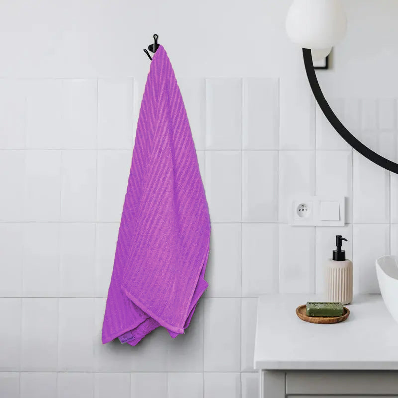 Micro Cotton LuxeLite Versatile Towel, Purple (size: 58x122 cms)