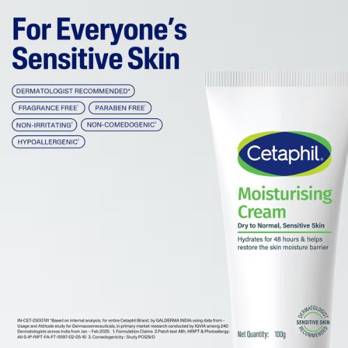 Cetaphil Moisturising Cream for Dry to Very Dry Sensitive Skin | Dermatologist Recommended