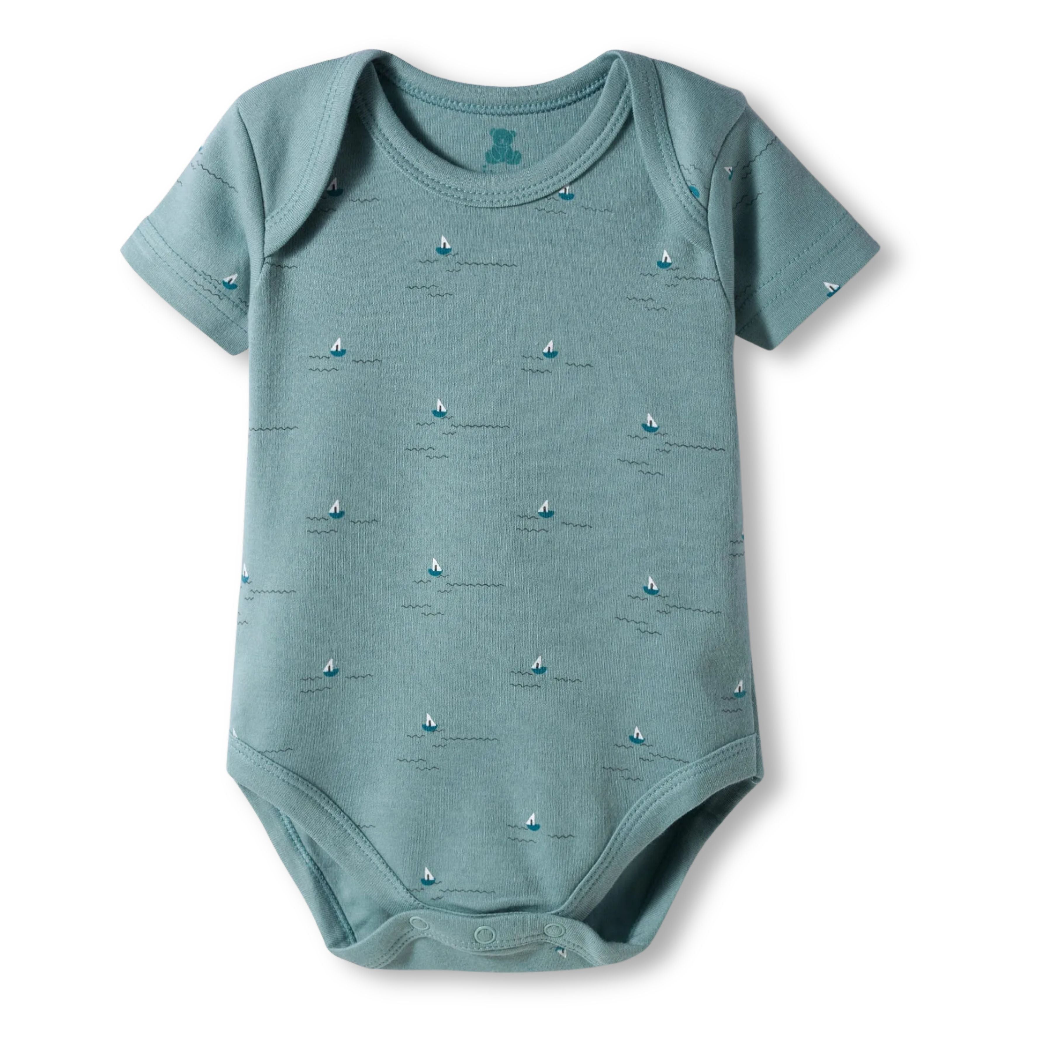 I Bears Interlock Knit Half Sleeves Onesies for Baby | Soft Cotton Baby Bodysuit for Newborns & Infants | Comfortable Daily Wear