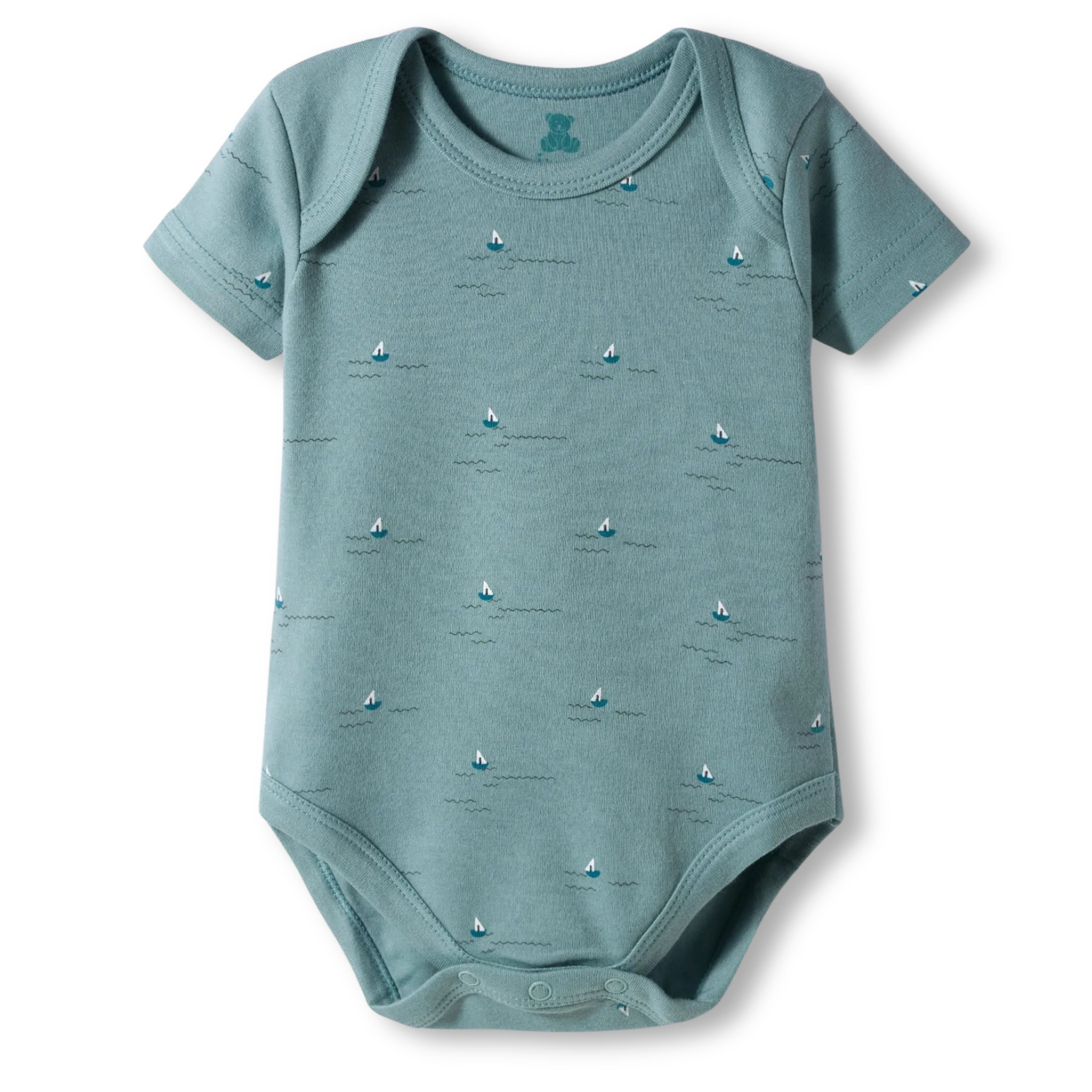 I Bears Interlock Knit Half Sleeves Onesies Combo Pack of 3 | Soft Cotton Baby Bodysuit for Newborns & Infants | Comfortable Daily Wear