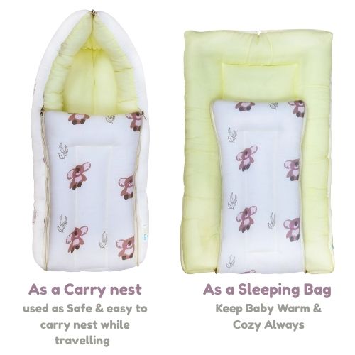 100% Organic Muslin Baby Carry Bed | Baby Muslin Carry Nest | Baby Carrier