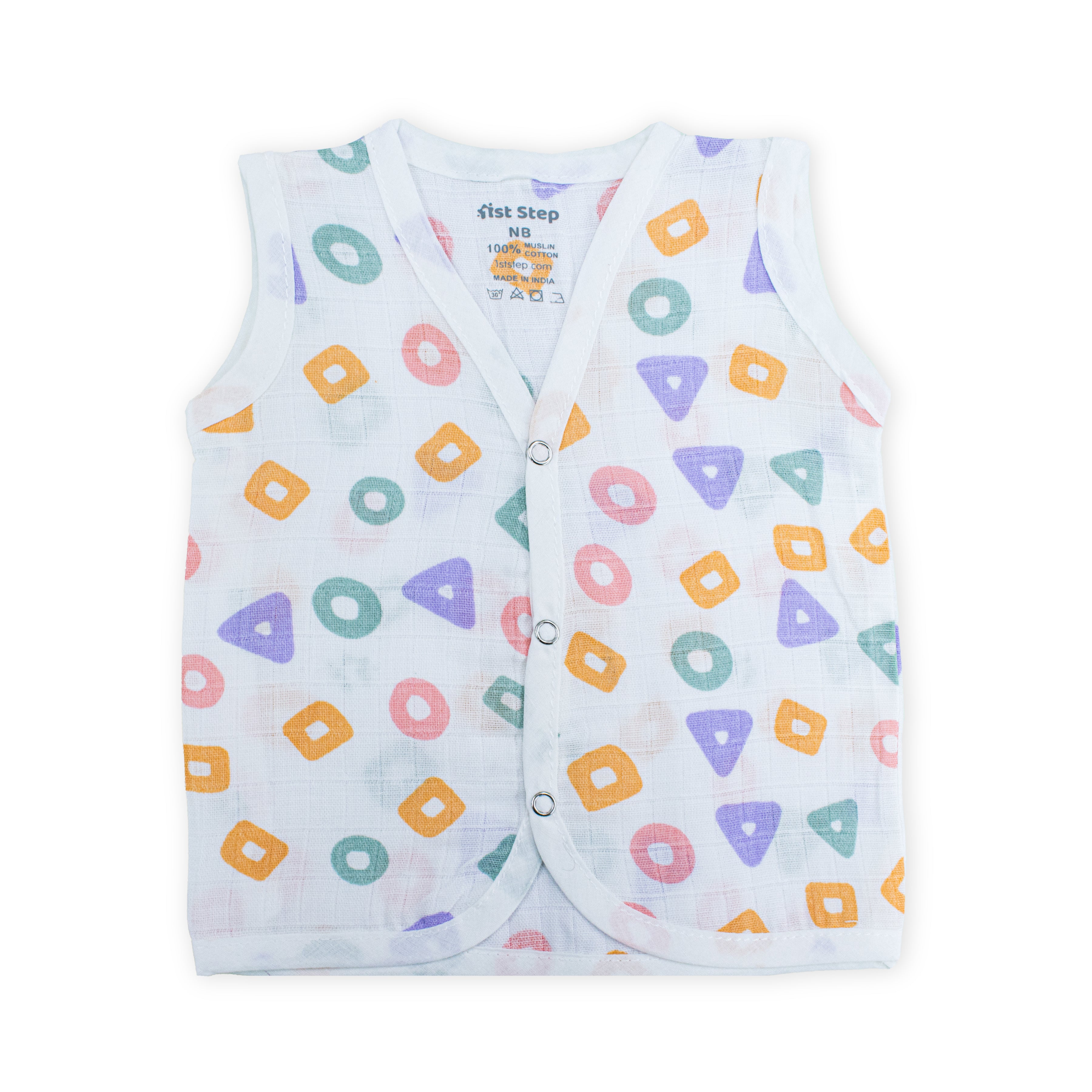 Muslin Button Type Jablas | Muslin Front Button Top For Babies