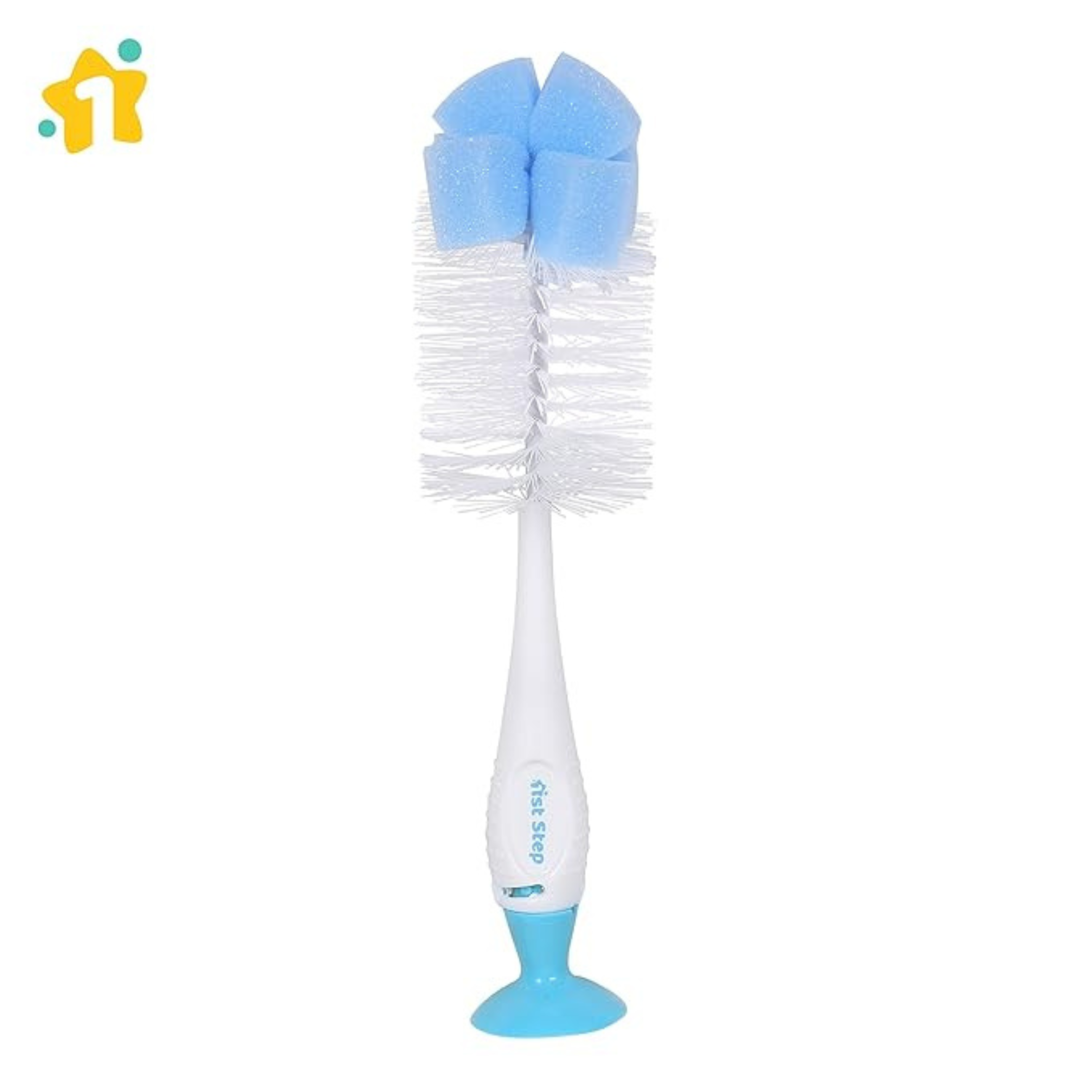 1st Step BPA Free 2 in 1 Bottle & Nipple Cleaning Brush with Suction Base | Nylon Bristles Baby Feeding Bottle Cleaner (Copy)