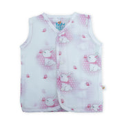 Mul Mul Cotton Front Button Baby Top|Muslin Button Type Jablas for Newborn Babies